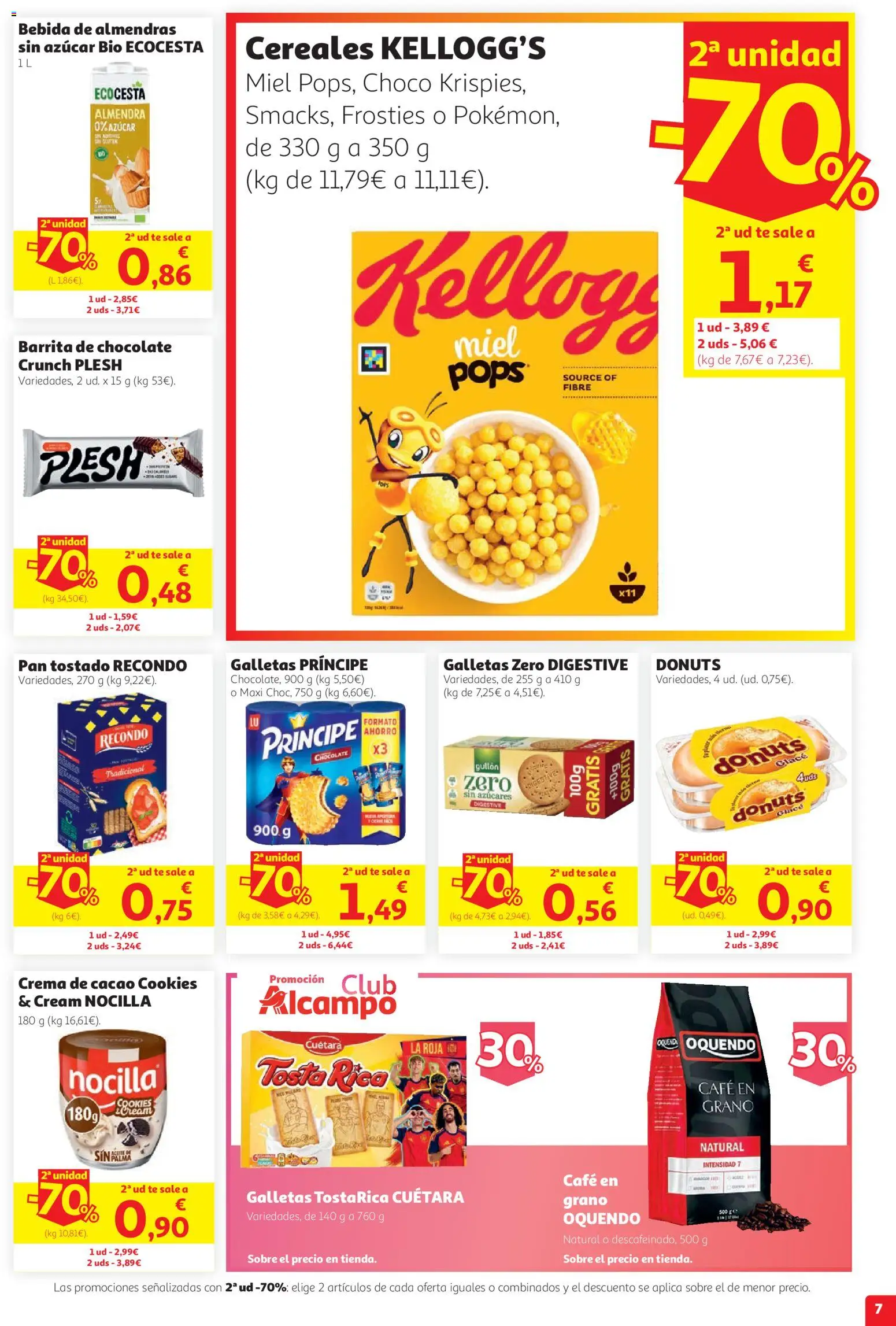 Alcampo Superstore Nacional │ válido desde el 27/08/2026 | Página: 7 | Productos: Pan tostado, Pan, Crema, Almendras