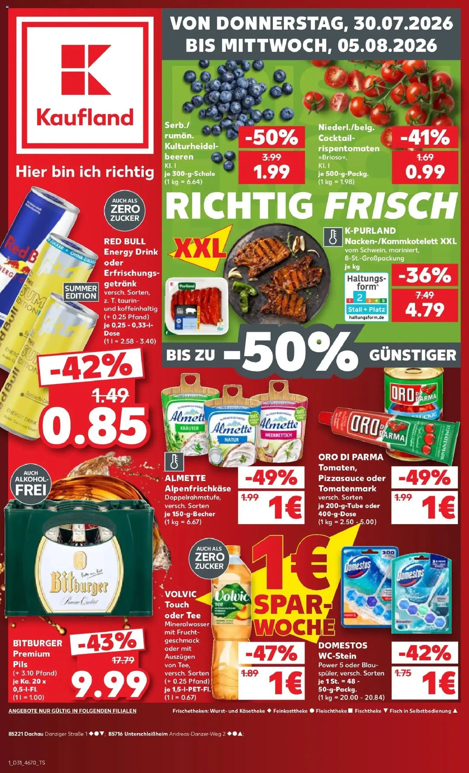 Kaufland Prospekt Unterschleißheim – gültig ab 27.07.2026 | Seite: 10 | Produkte: Mineralwasser, Oro di parma, Fisch, Wurst