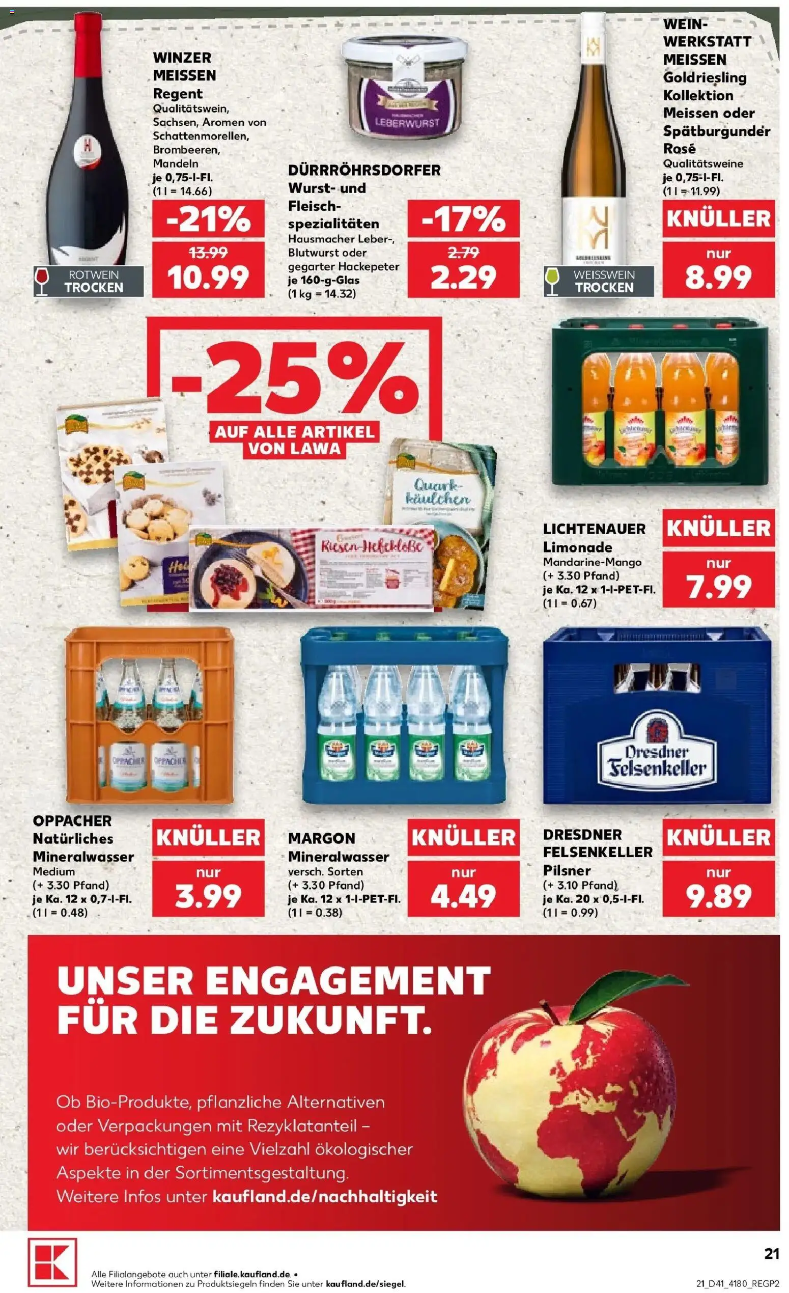 Prospekt Kaufland ab 05.10.2026 » Angebote Online zum Blättern | Seite: 35 | Produkte: Weißwein, Spezialitäten, Mineralwasser, Wurst