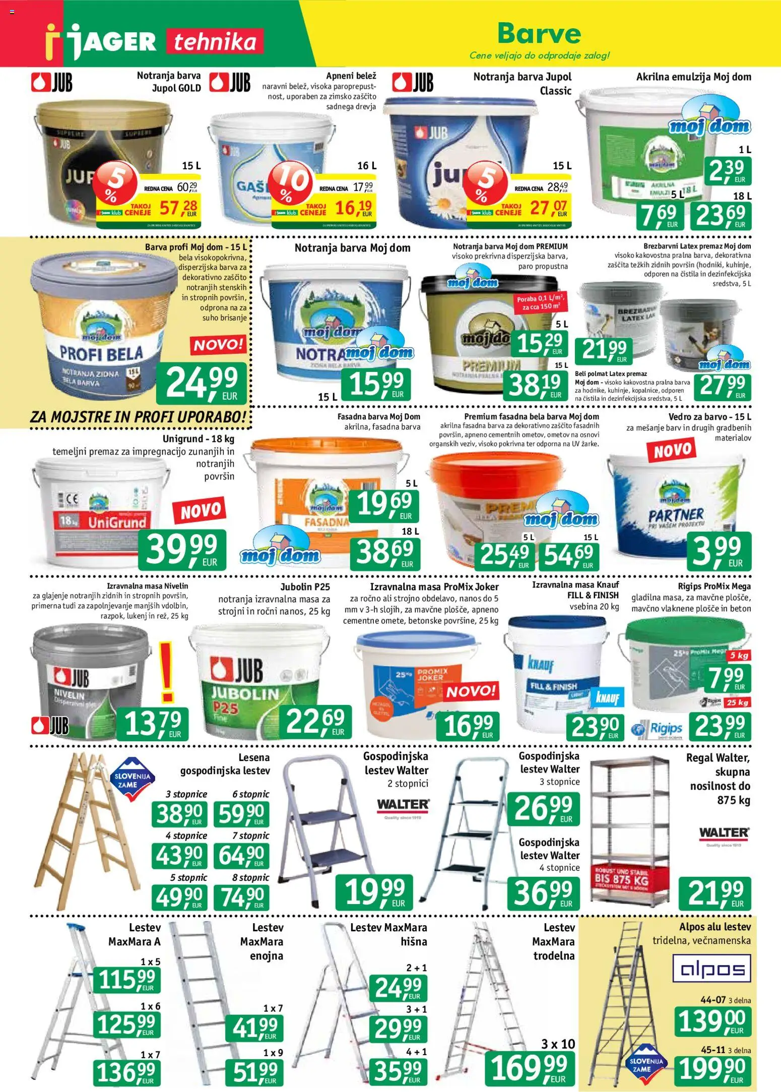 Novi Jager katalog ponudbe – veljaven od 16.09.2026 | Stran: 7 | Izdelki: Regal, Barva, Beton, Vedro