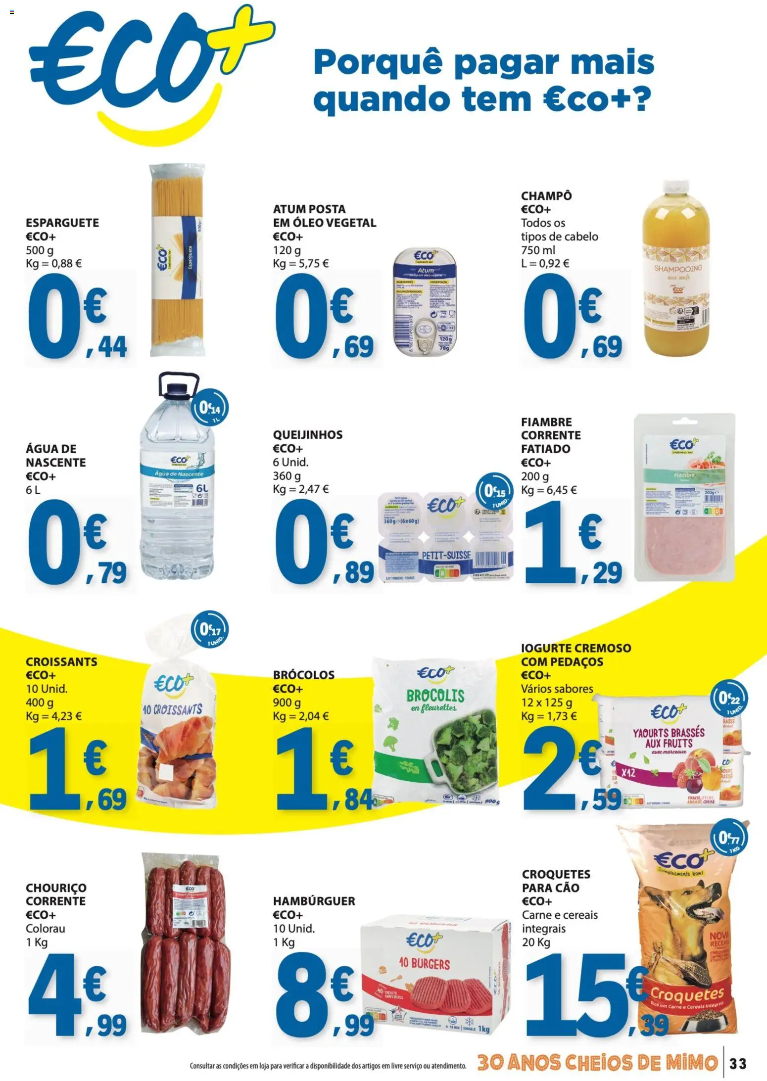 E.Leclerc folheto │ válido de 20/08/2026 | Página: 33 | Produtos: Atum, Iogurte, Óleo, Chouriço