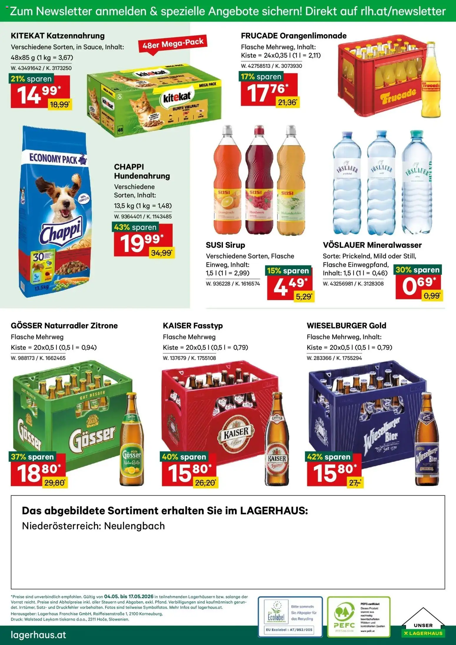 Lagerhaus Wochen Angebote gültig ab 04.05.2026 | Seite: 12 | Produkte: Zitrone, Himbeere, Bier