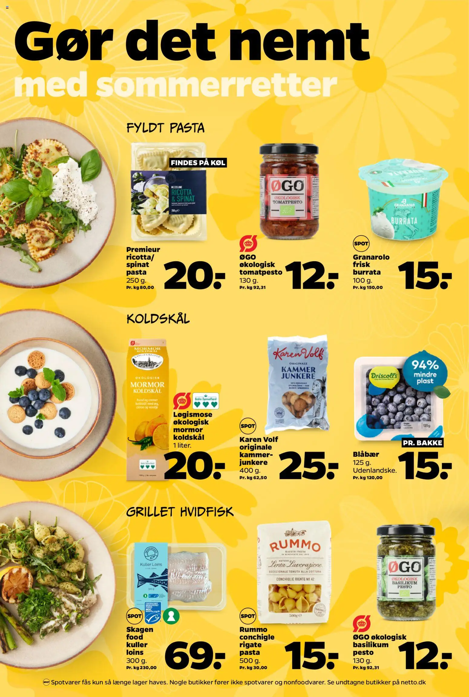 Netto tilbudsavis – gyldig fra 13.06.2026 | Side: 3 | Produkter: Pasta, Spinat, Cebola, Basilikum