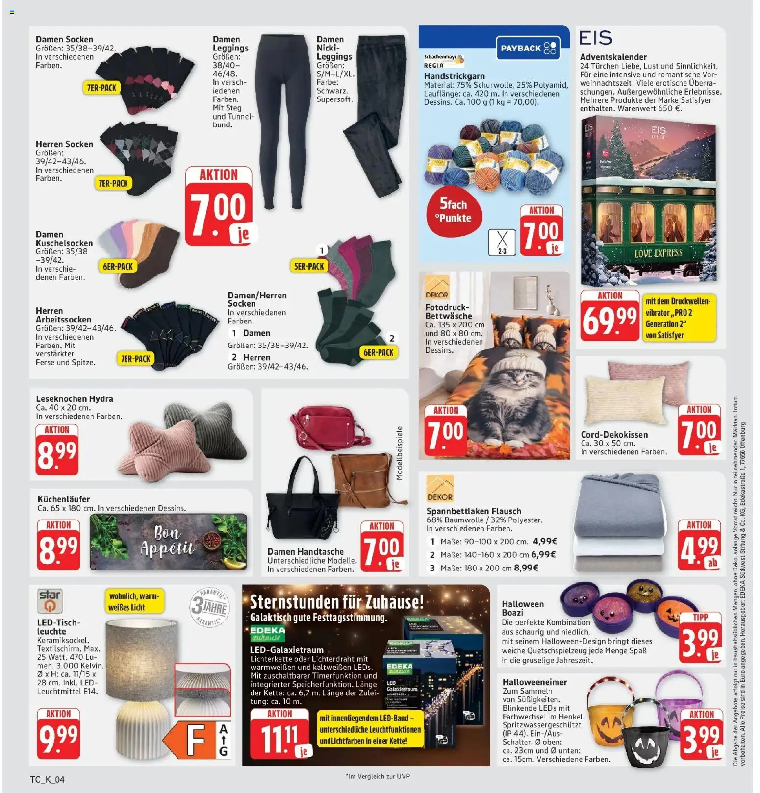 Marktkauf Prospekt Friedrichshafen (ab 12.10.2026) » Angebote online | Seite: 34 | Produkte: Bettwäsche, Socken, Leggings, Handtasche
