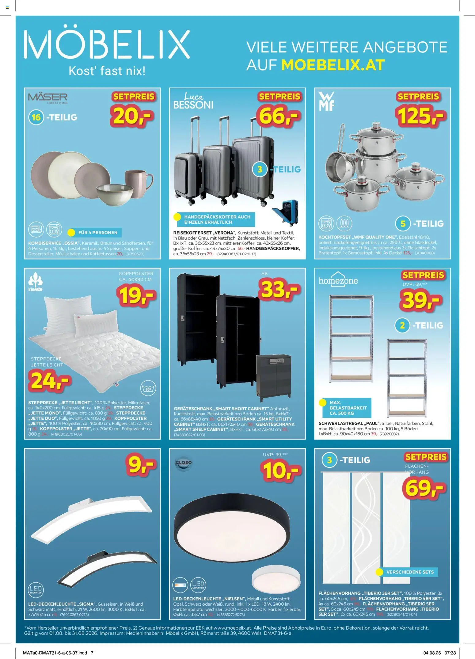 Möbelix Die Besten Online Deals gültig ab 01.08.2026 | Seite: 7 | Produkte: Koffer