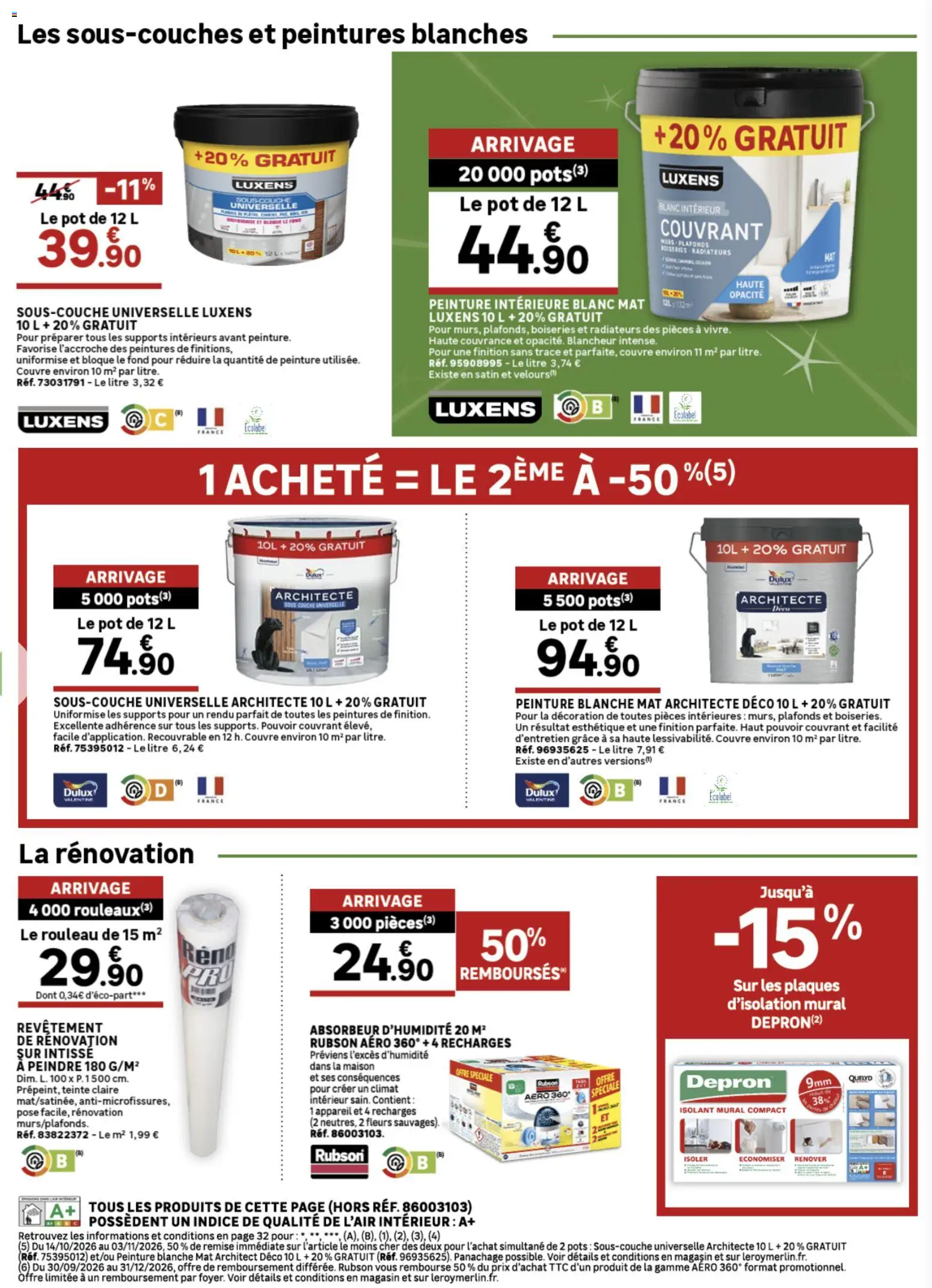 {H1} | Page: 12 | Produits: Peinture, Fleurs, Absorbeur d'humidité, Décoration