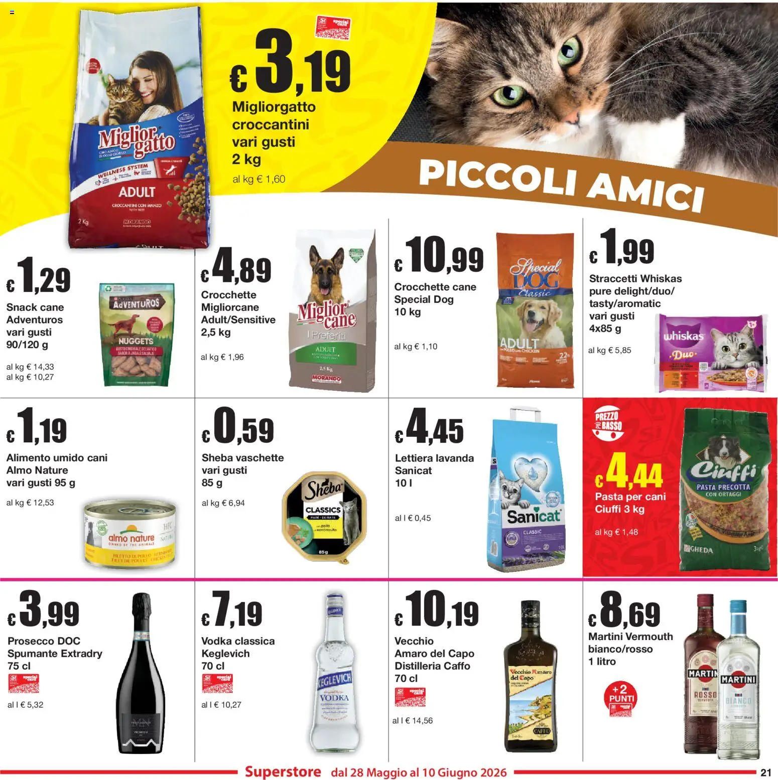 Volantino Sì con Te del 28.05.2026 | Pagina: 21 | Prodotti: Vodka, Lavanda, Vaschette, Amaro