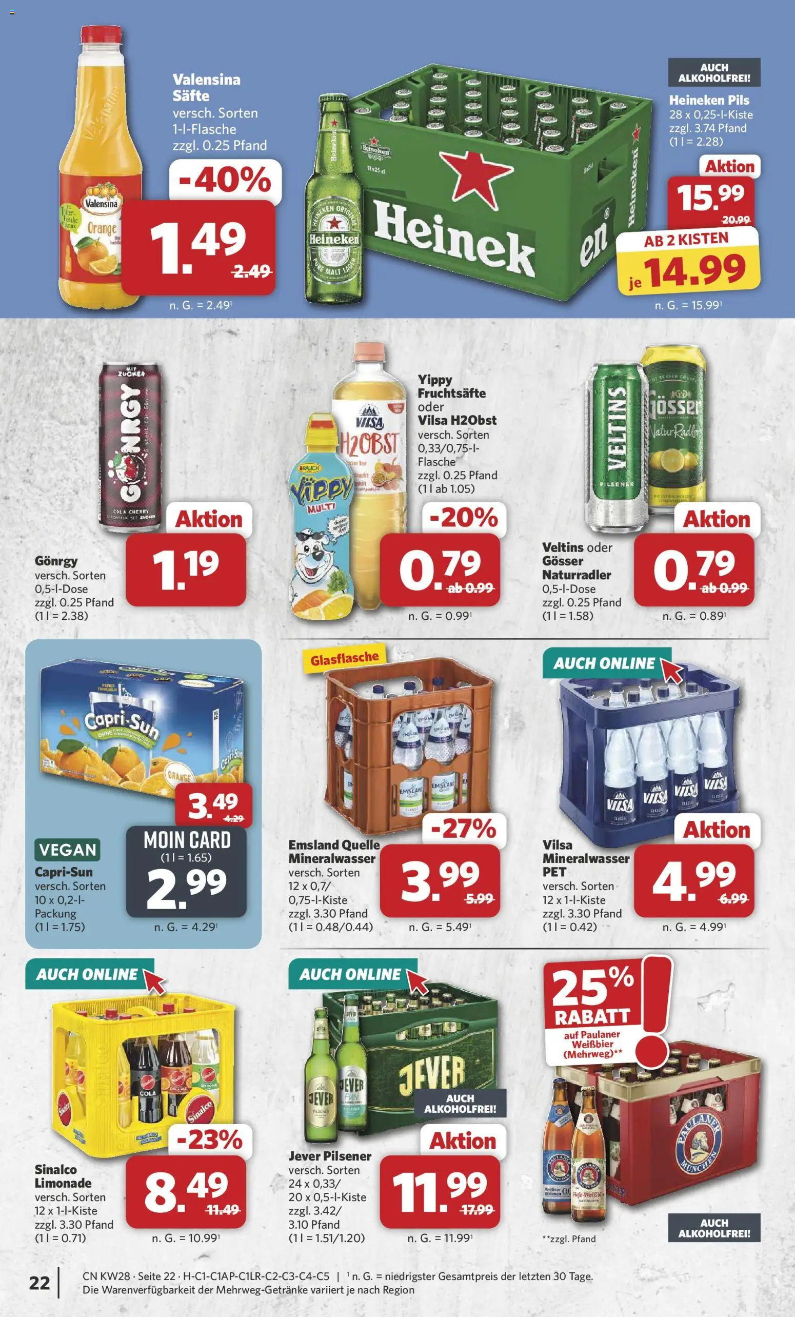 Combi Prospekt – gültig ab 06.07.2026 | Seite: 22 | Produkte: Pils, Radler, Jever, Veltins