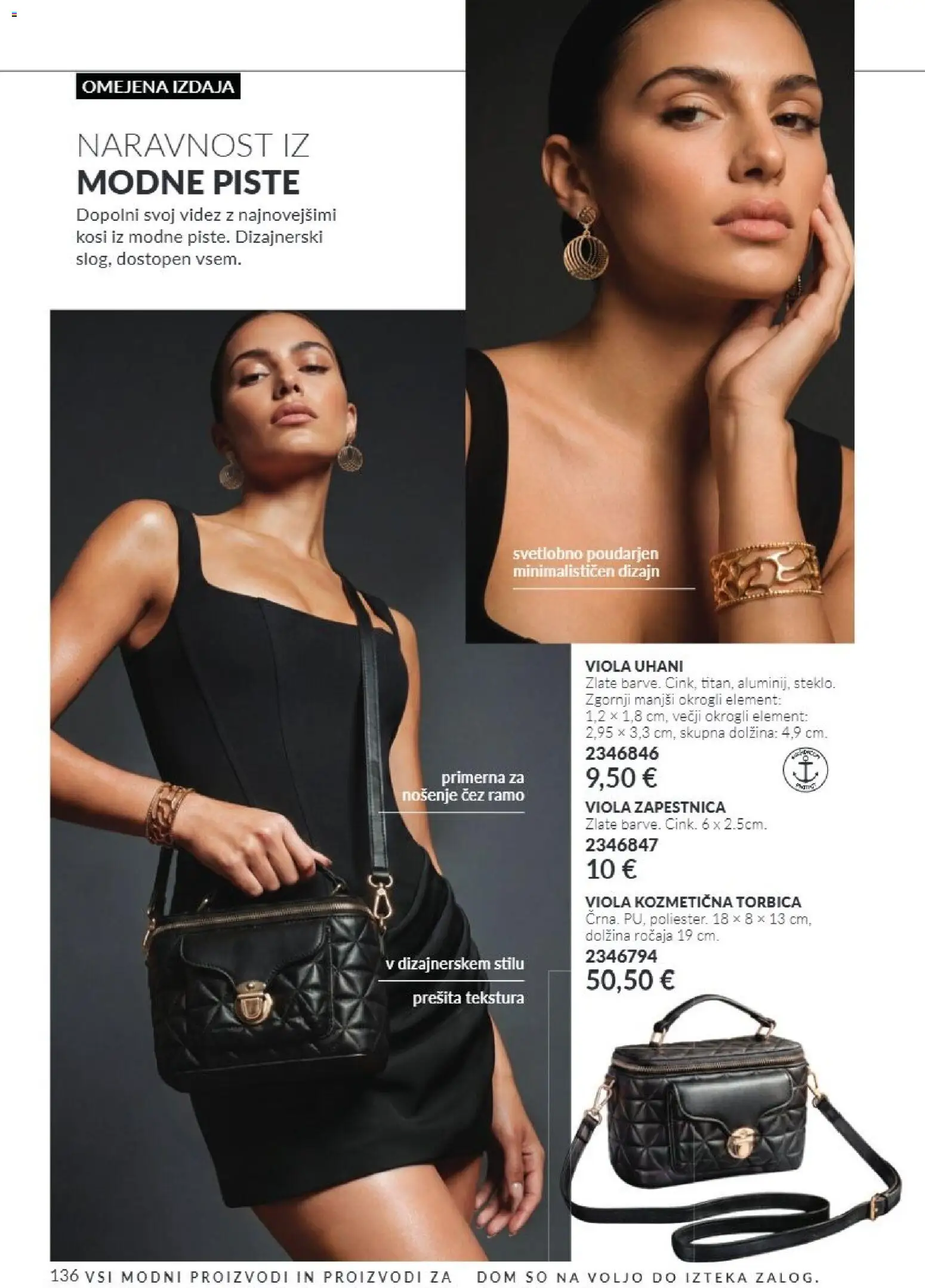 Novi Avon katalog ponudbe – veljaven od 01.10.2026 | Stran: 136 | Izdelki: Zapestnica, Uhani, Torbica