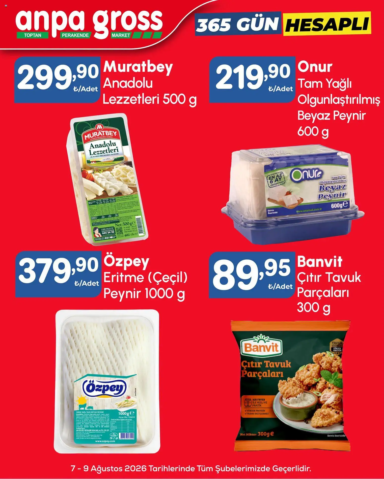 Anpa Gross Katalog - 07 Ağustos 2026 tarihinden itibaren geçerlidir | Sayfa: 17 | Ürünler: Süt, Peynir