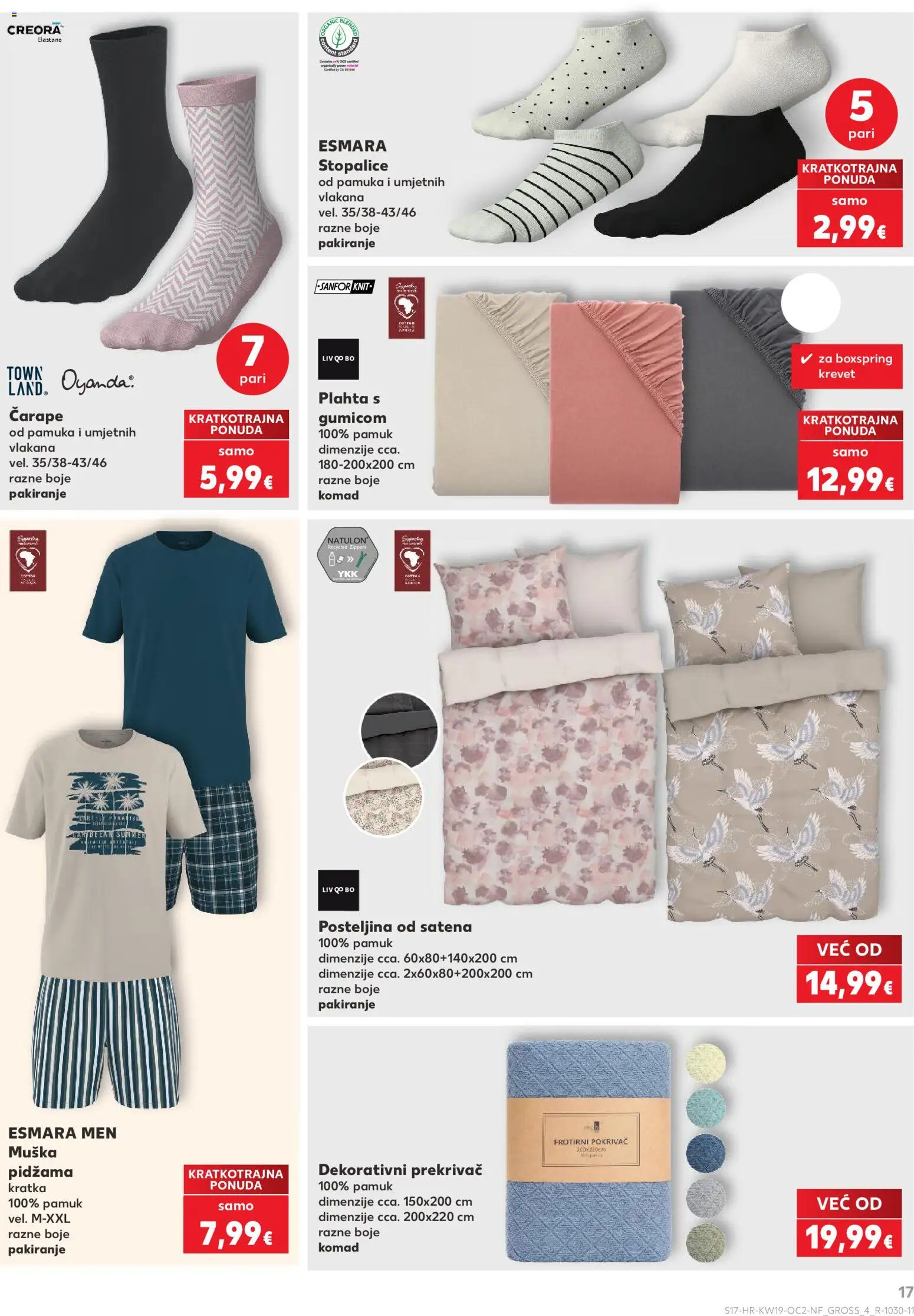 Kaufland katalog | vrijedi od 06.05.2026 | Stranica: 17 | Proizvodi: Krevet, Plahta, Posteljina, Pidžama
