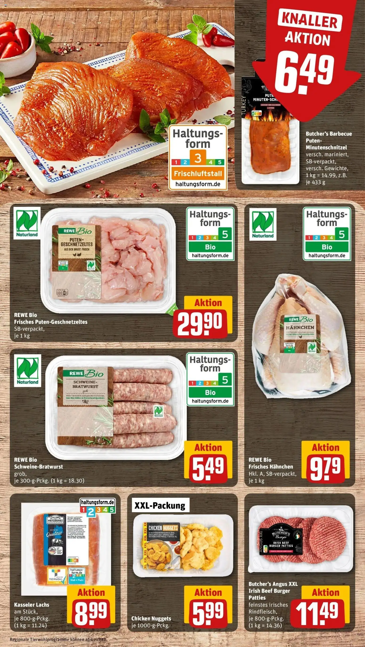 REWE Prospekt ab 14.09.2026 zum Blättern » Angebote | Seite: 7 | Produkte: Pute, Hahnchen, Burger, Lachs