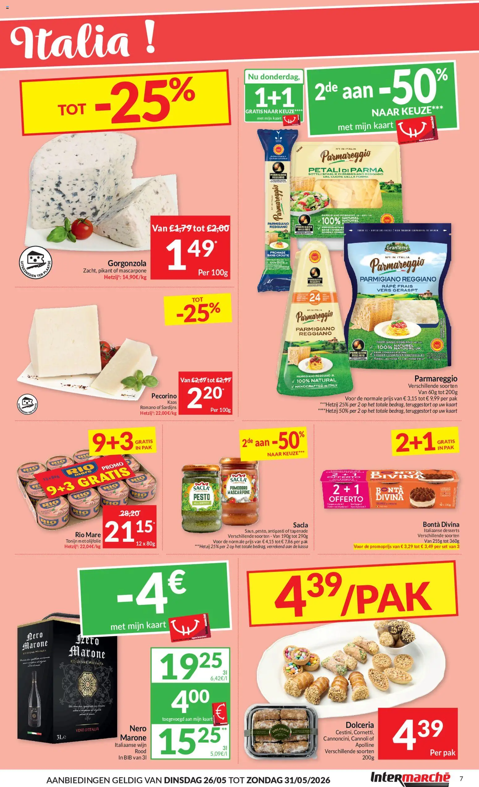 {H1} | Pagina: 7 | Producten: Wijn, Tonijn, Kaart, Kaas
