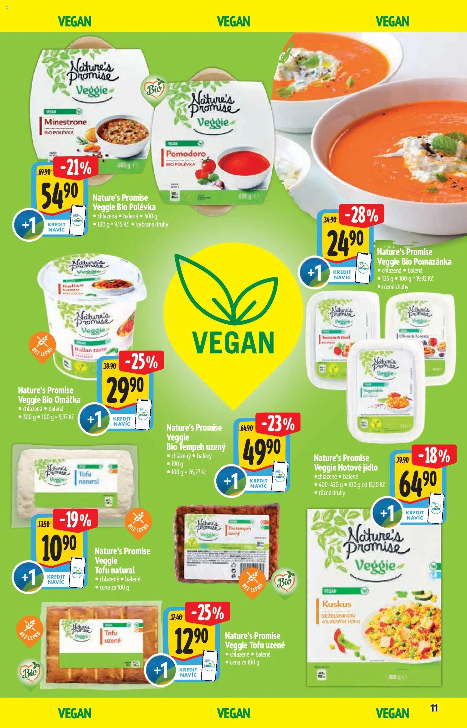 Albert katalog - Supermarket od 17.06.2026 | Strana: 11 | Produkty: Veggie, Vegan, Tofu, Pomazánka