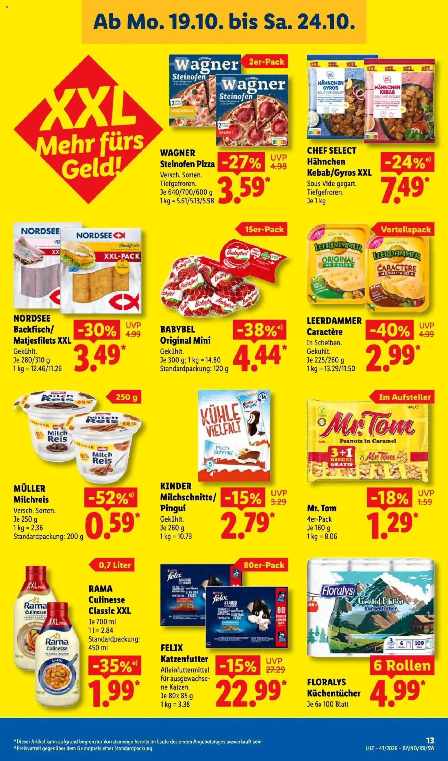 Lidl Prospekt Villingen-schwenningen (ab 19.10.2026) zum Blättern » Angebote | Seite: 21 | Produkte: Pudding, Salami, Pizza, Reis