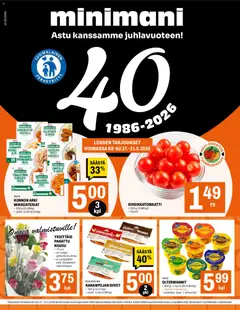Minimani-mainoslehti voimassa 27.05.2026 alkaen
