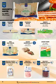 SZELETELT CSEMEGE SZALÁMI, Szeletelt csemege szalámi, 500 g/db - amely érvényes a következő dátumtól: 01.10.2024 | Oldal: 16 | Termékek: Kenyér, Szalámi, Toast kenyér, Bruschetta
