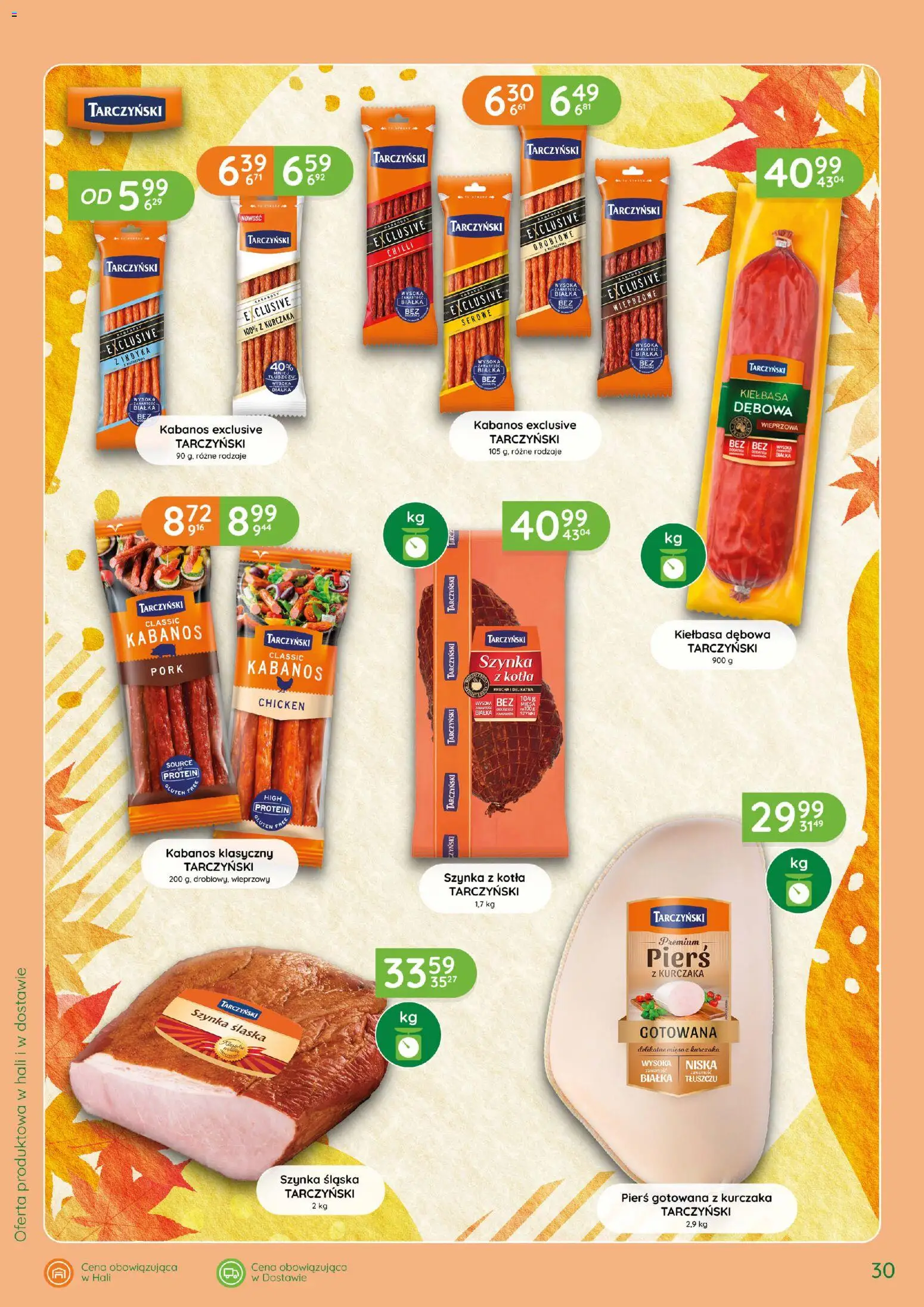 Eurocash gazetka - Katalog Wędlin od 03.09.2026 | Strona: 30 | Produkty: Kiełbasa, Mięso, Kabanosy, Kabanos