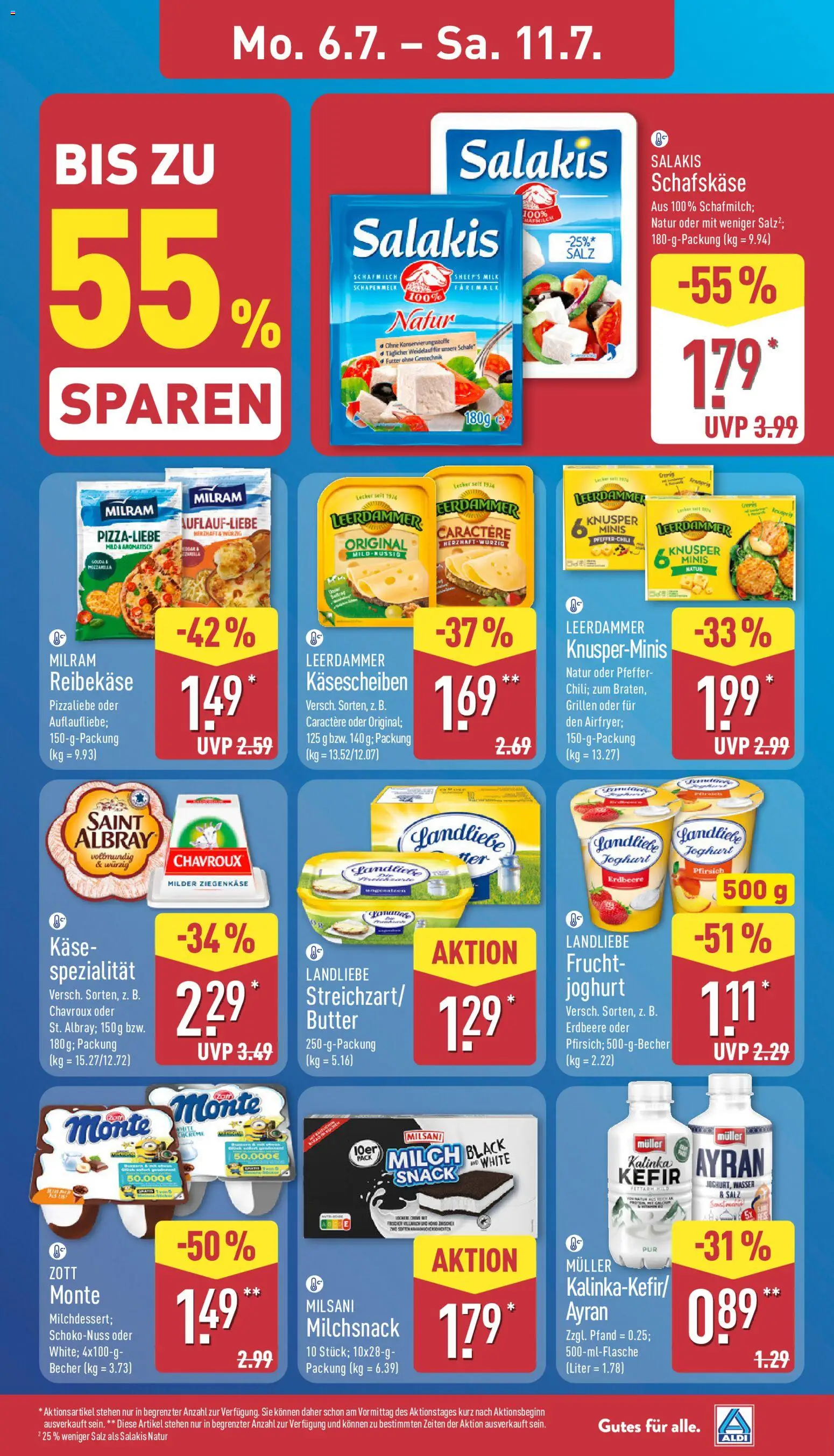 Aldi Prospekt – gültig ab 06.07.2026 | Seite: 5 | Produkte: Kefir, Joghurt, Wasser, Chili