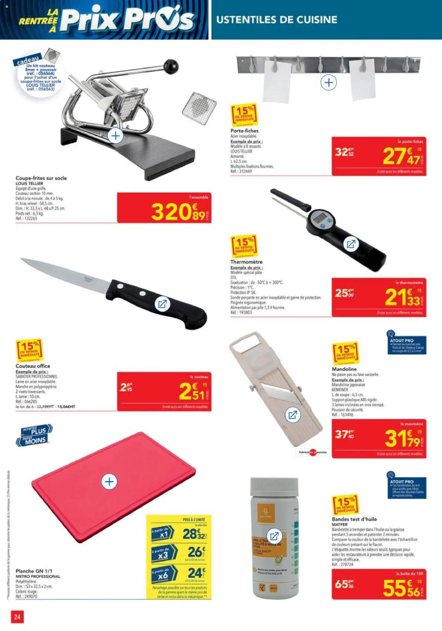 {H1} | Page: 24 | Produits: Montre, Poids, Thermomètre, Alimentation