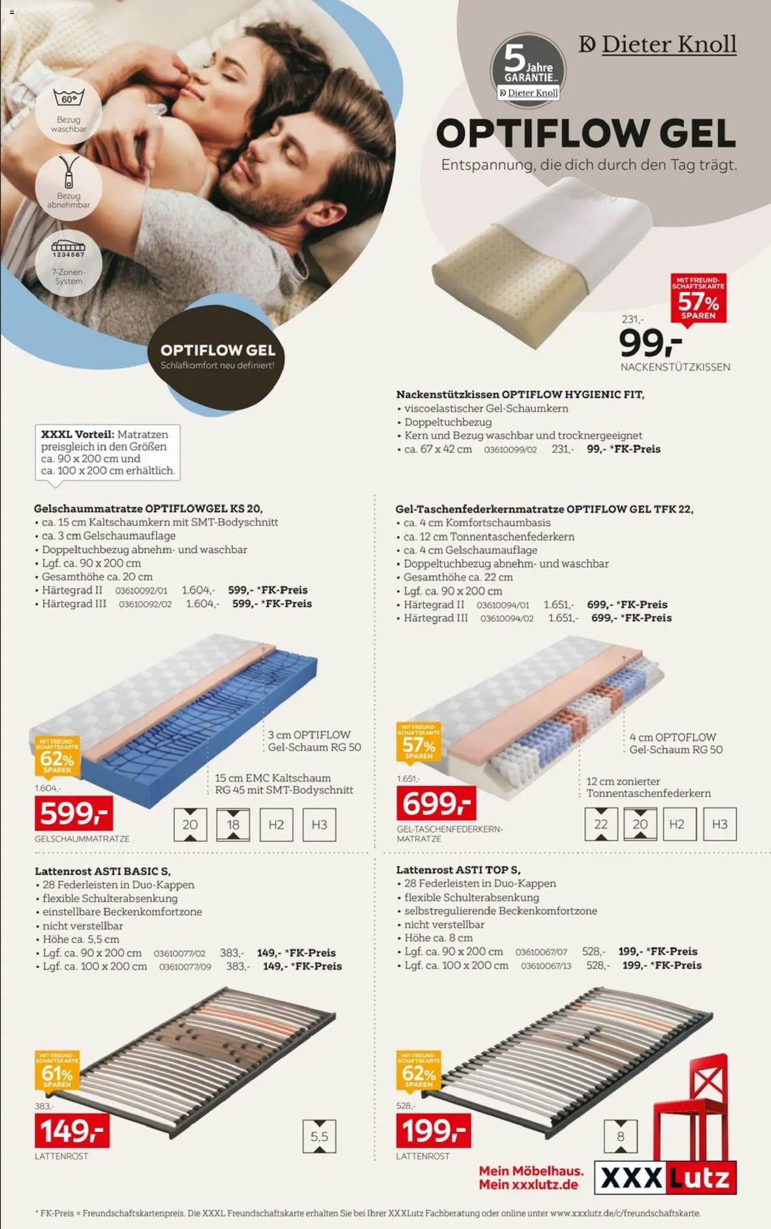 XXXLutz Bis zu 71% auf Matratzen – gültig ab 29.08.2026 | Seite: 3 | Produkte: Top, Matratze, Lattenrost