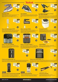 Tehnomanija katalog - pregled Tehnomanija kataloga - važi od 10.09.2026 | Strana: 6 | Proizvode: Dolce Gusto, Pekara, Odeća, Presa za kosu