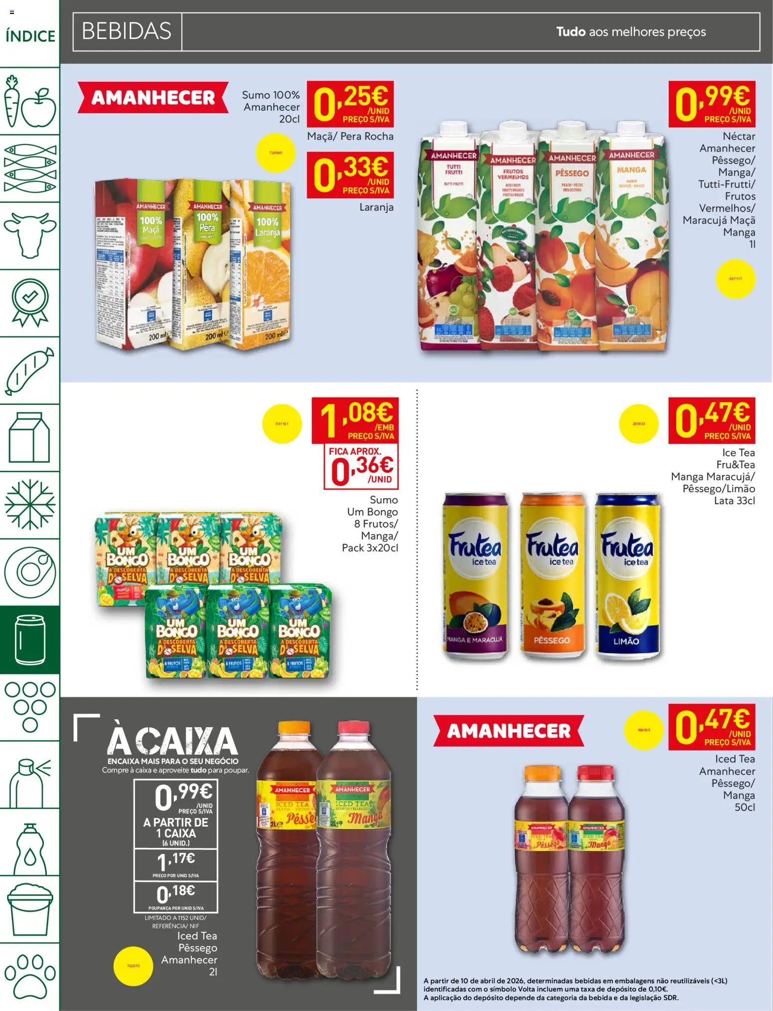 Recheio Folheto Madeira │ válido de 19.05.2026 | Página: 34 | Produtos: Caixa, Maça, Sumo, Bebida
