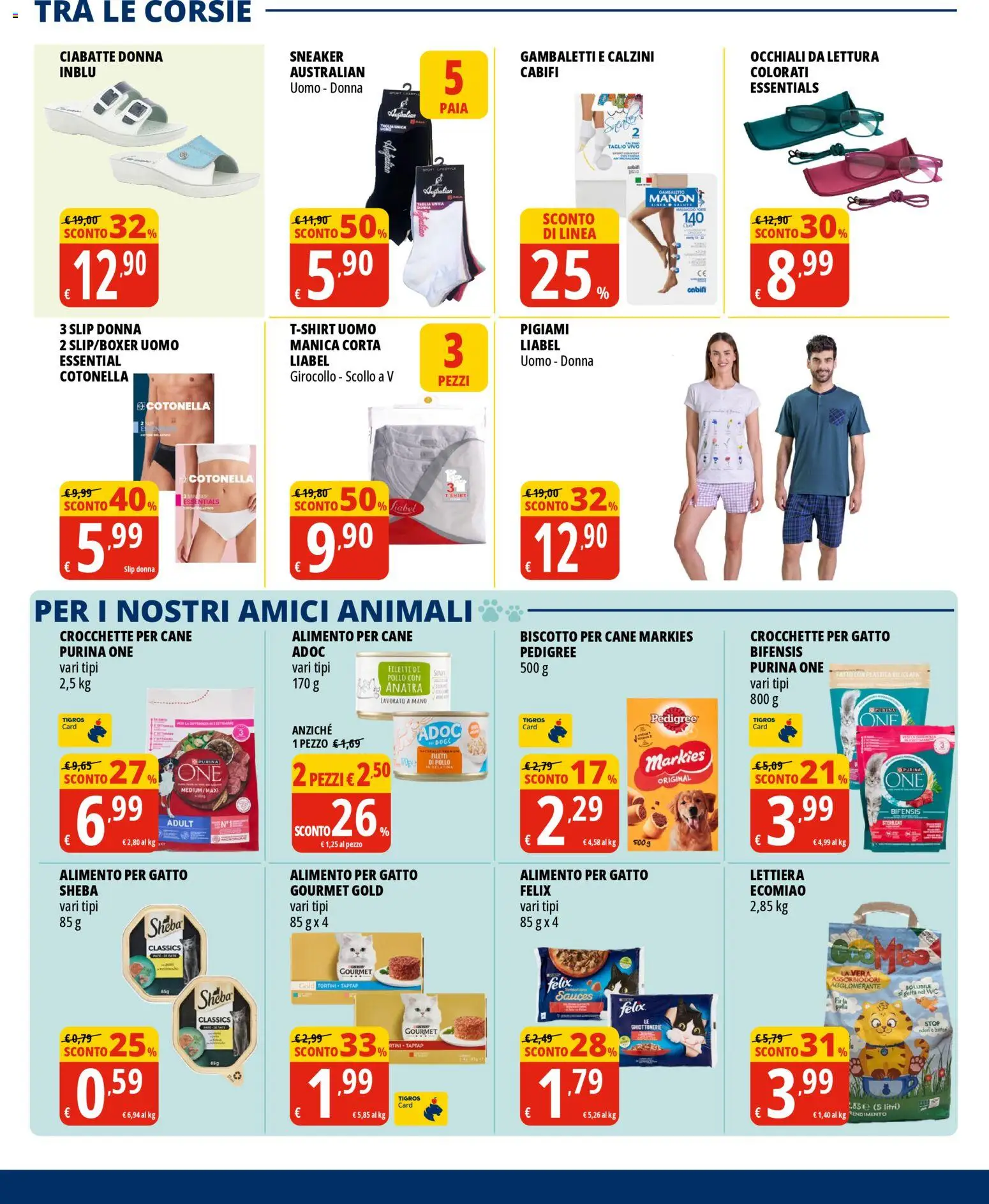 Volantino Tigros del 07.05.2026 | Pagina: 30 | Prodotti: Pollo, Calzini, Crocchette, WC