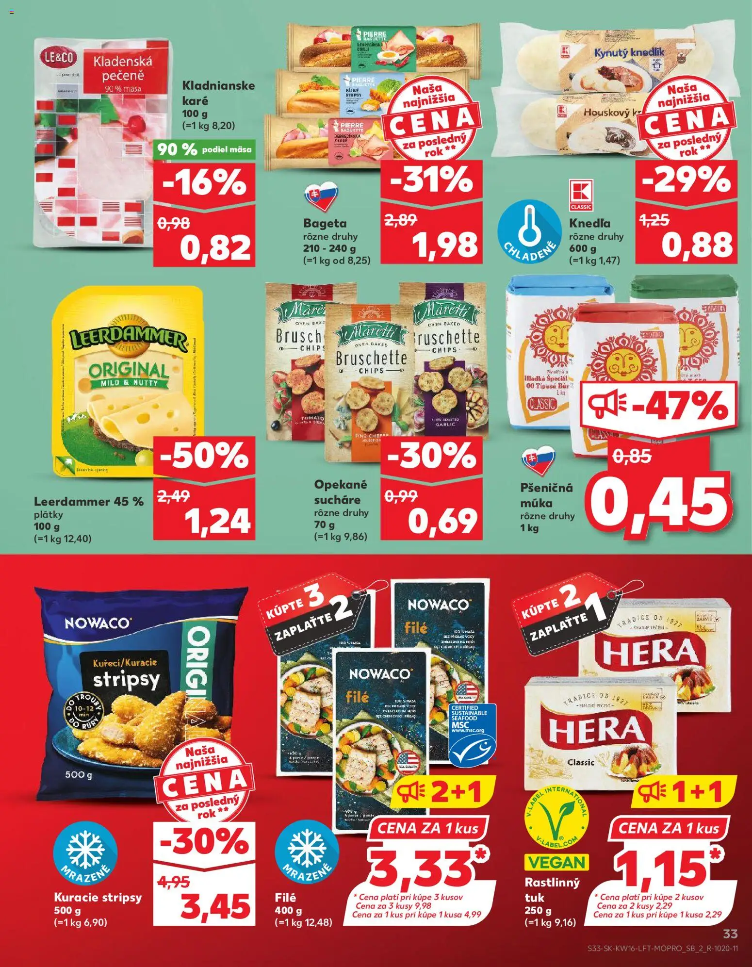Nové Kaufland akcie – leták je platný od 16.04.2026 | Strana: 33 | Produkty: Chilli, Pšeničná múka, Múka, Hera