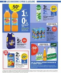 E.Leclerc - Prévisualisation de BOISSON GAZEUSE AROMATISÉE ORANGE & ANANAS "TROPICO", 6 x 33 cl (1.98 L). Le L: 1,67 €. Existe aussi : Différentes variétés Fuzetea, Sprite ou Fanta à un prix différent. Panachage possible entre différentes variétés avec des prix différents. valide à partir de 12.05.2026 | Page: 22