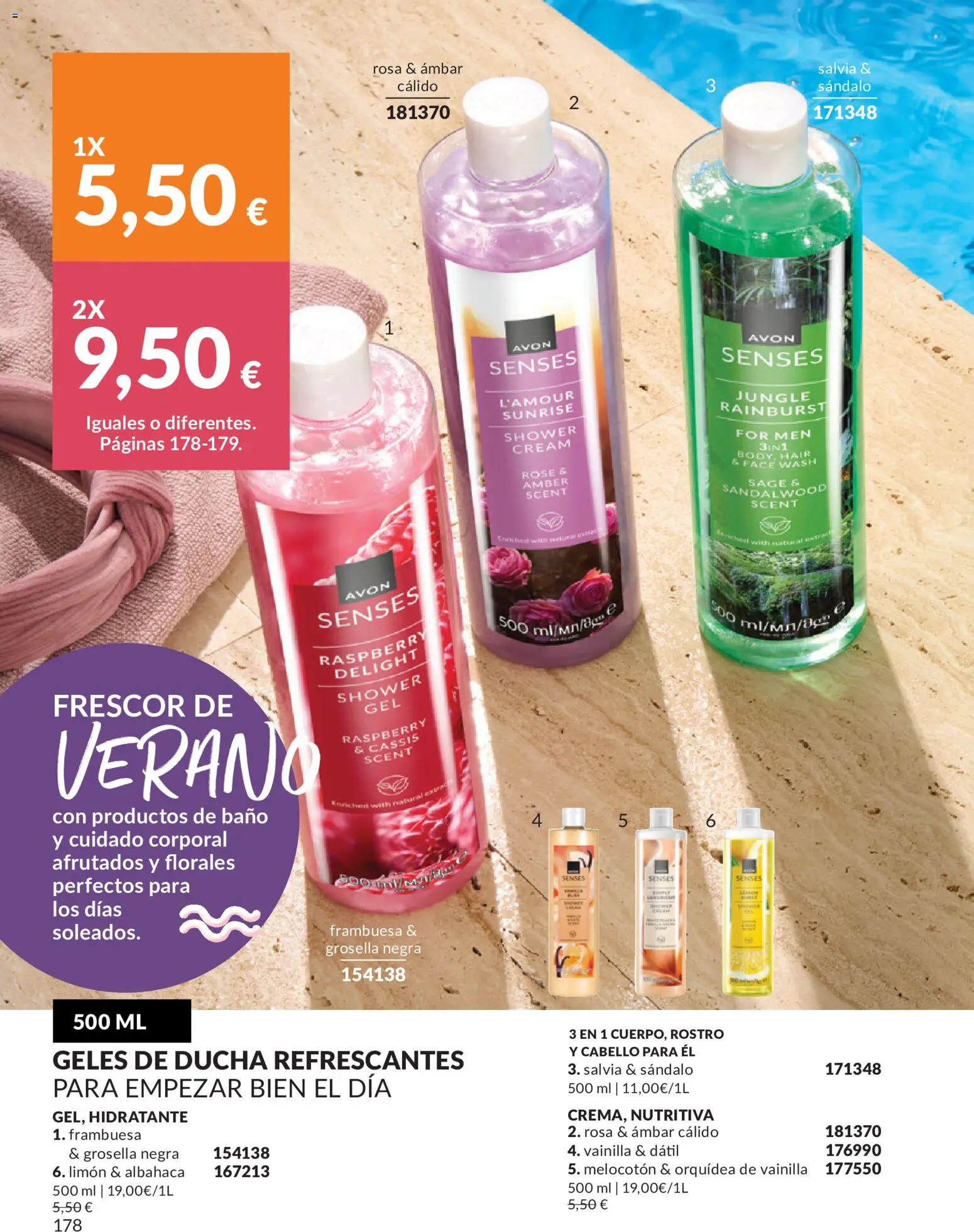 Catálogo AVON campaña 6 │ válido desde el 01.06.2026 | Página: 178 | Productos: Baño, Ducha