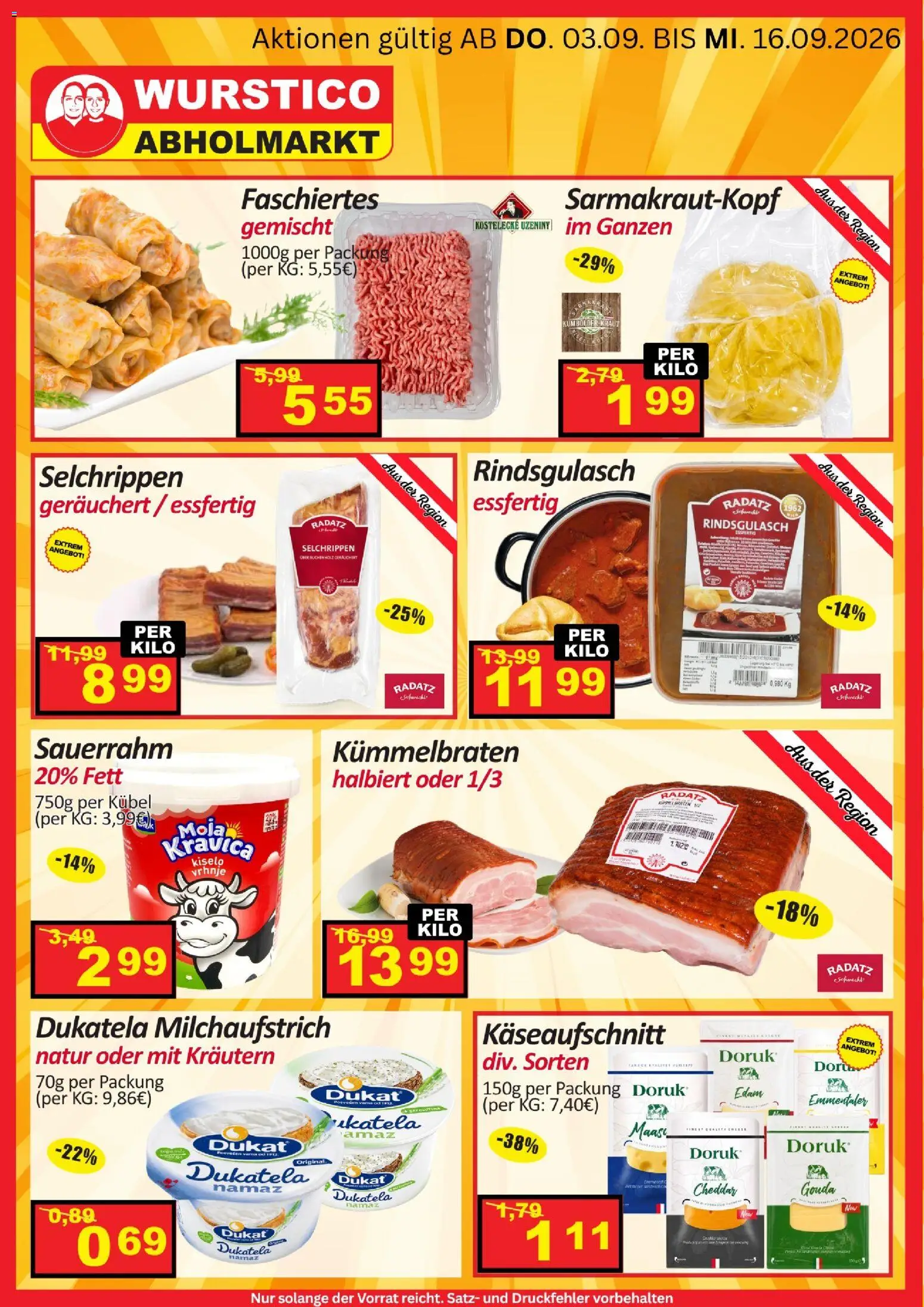 Wurstico Abholmarkt Andro Spezialitäten gültig ab 19.09.2026 | Seite: 5 | Produkte: Sauerrahm