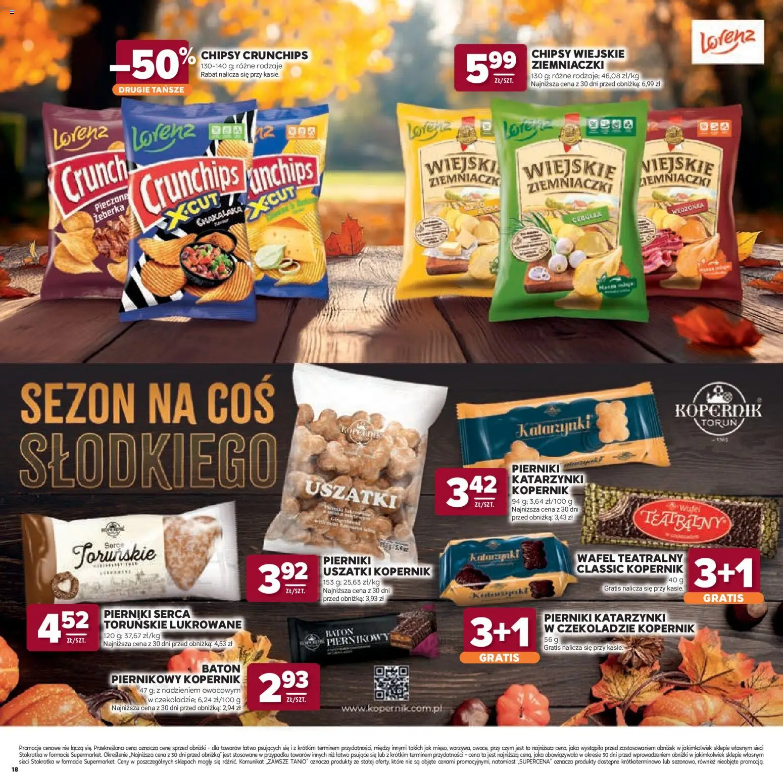 Stokrotka gazetka - Katalog Jesienne Inspiracje od 15.10.2026 | Strona: 18 | Produkty: Pierniki, Żeberka, Chipsy, Piersi