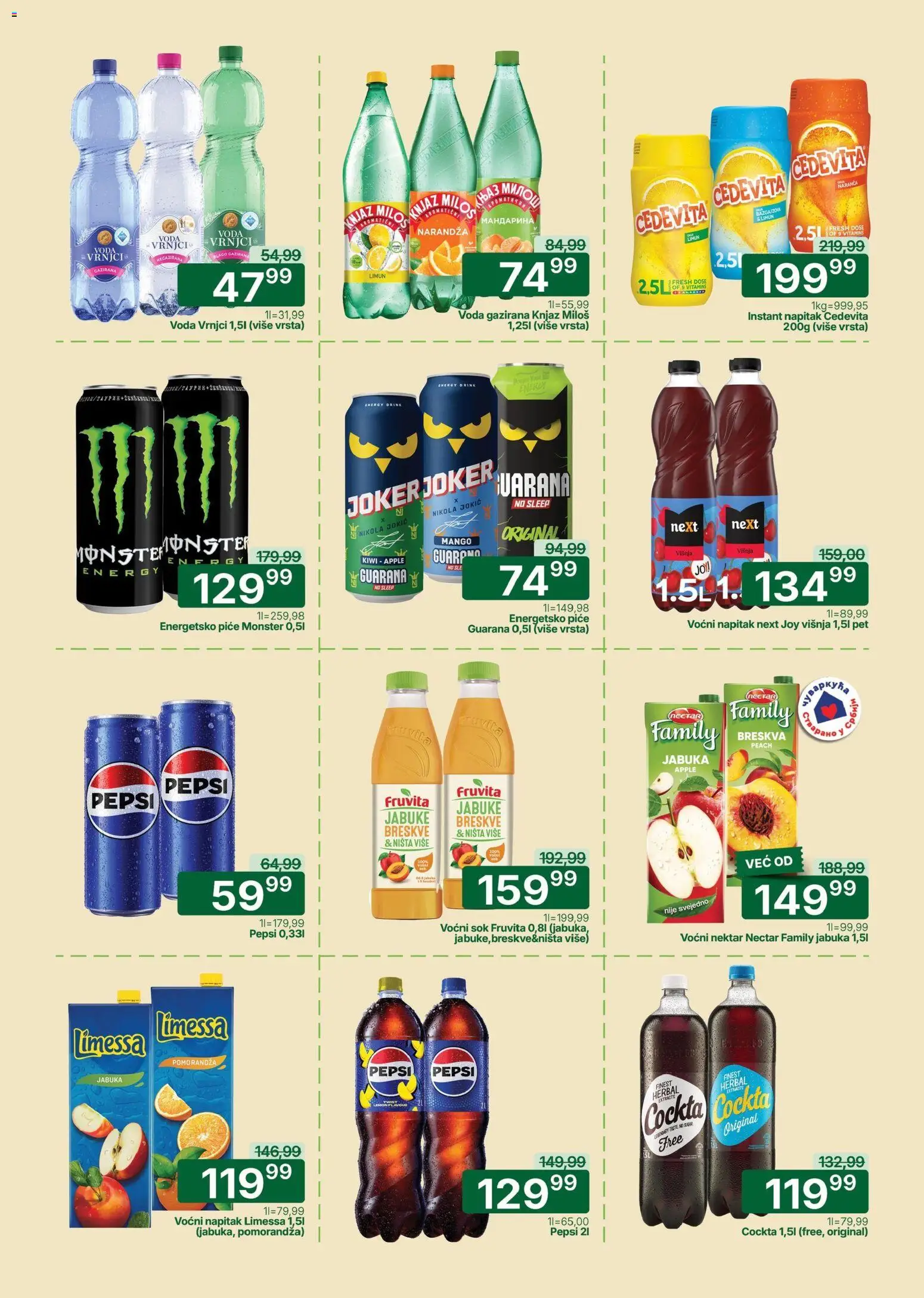 Univerexport katalog - važi od 11.05.2026 | Strana: 22 | Proizvode: Fruvita, Pomorandza, Guarana, Breskva
