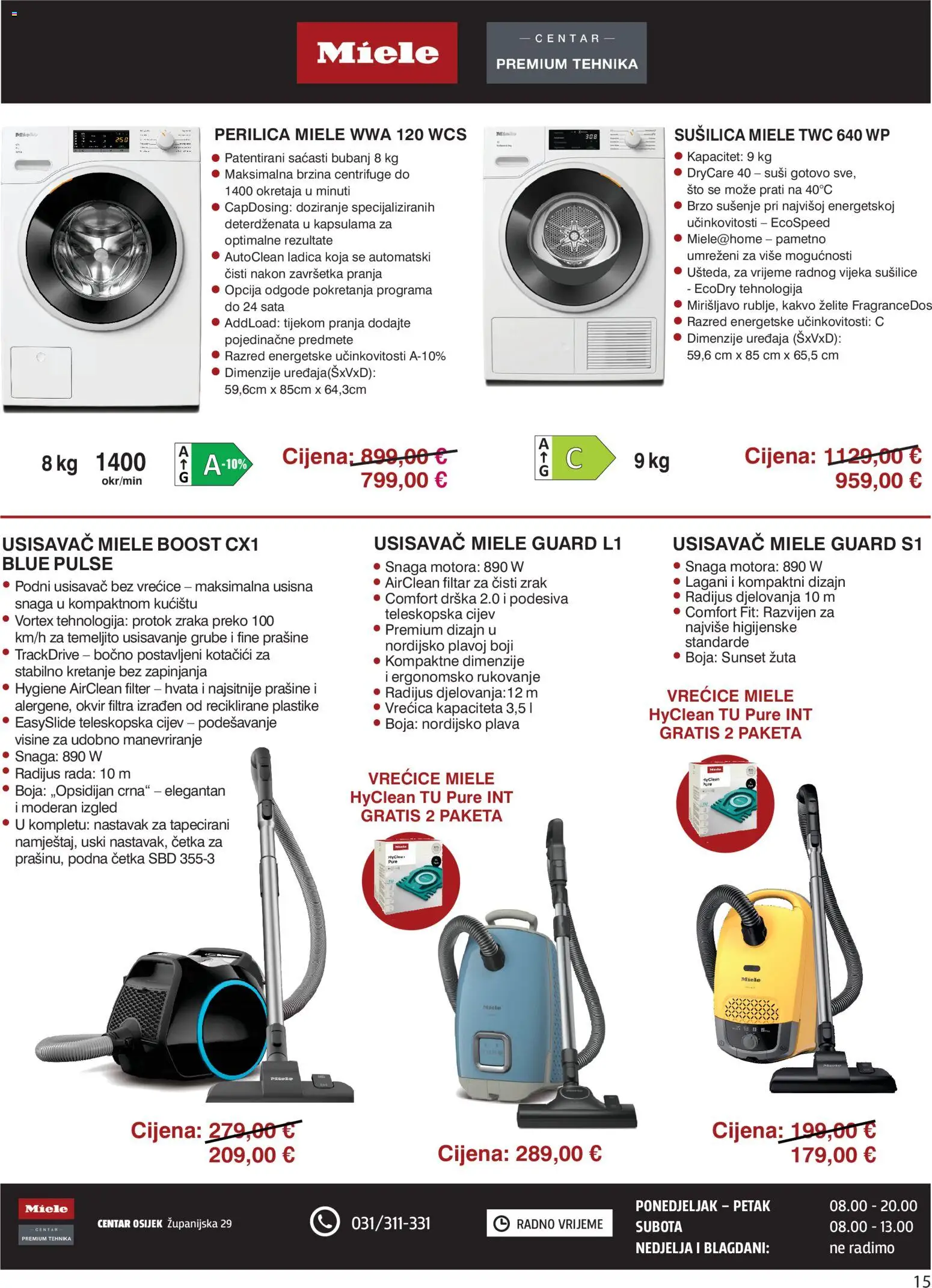 Centar Tehnike katalog | vrijedi od 10.08.2026 | Stranica: 15 | Proizvodi: Usisavač, Usisavač bez vrećice, Četka, Sušilica
