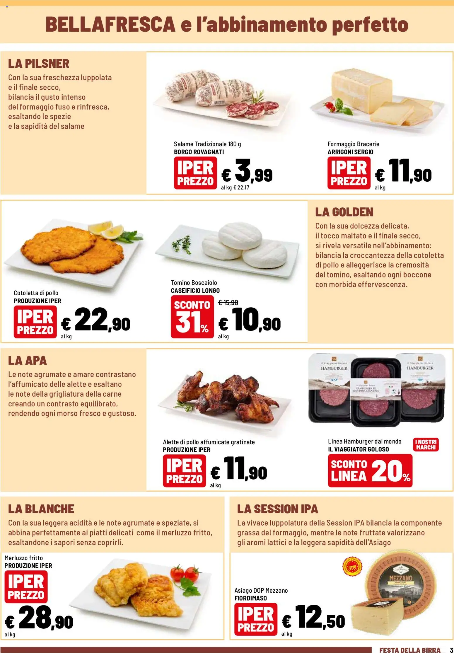 Volantino Iper del 27/07/2026 | Pagina: 3 | Prodotti: Spezie, Bilancia, Hamburger, Tomino
