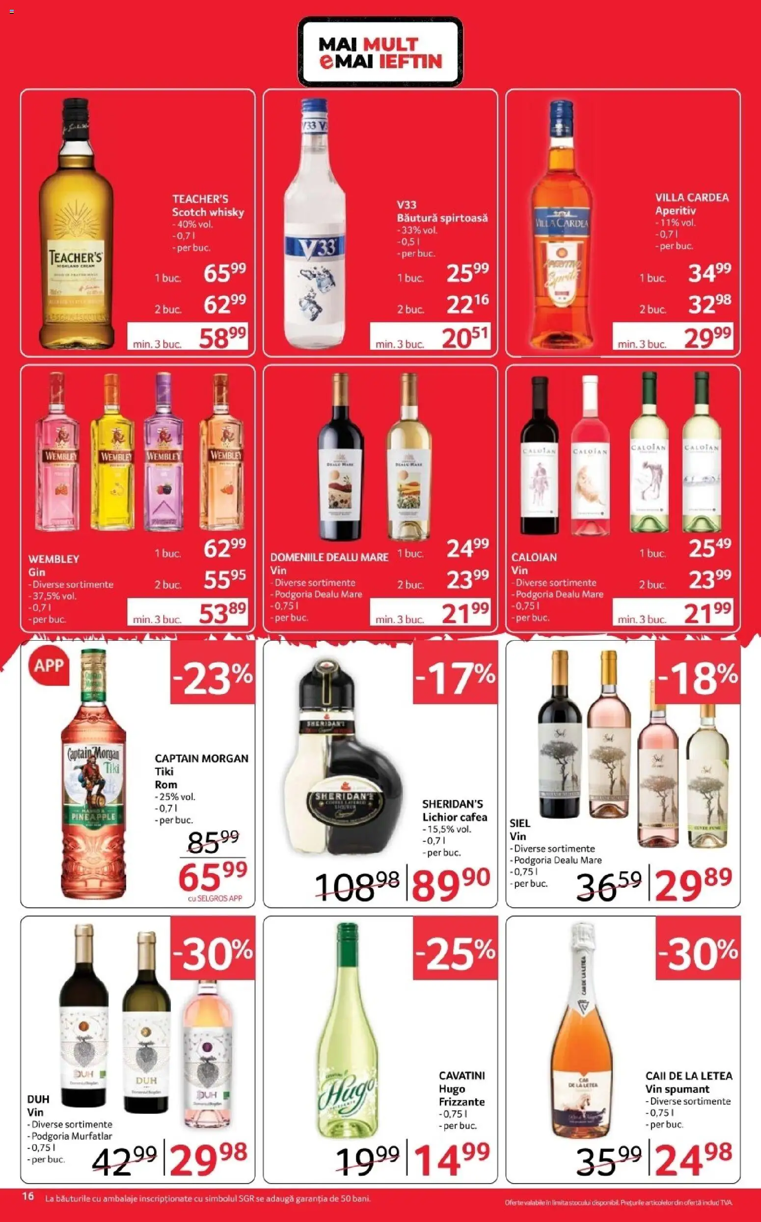 Noul catalog Selgros – valabil de la 30.10.2026 | Pagină: 16 | Produse: Vin spumant, Cafea, Vin, Hugo