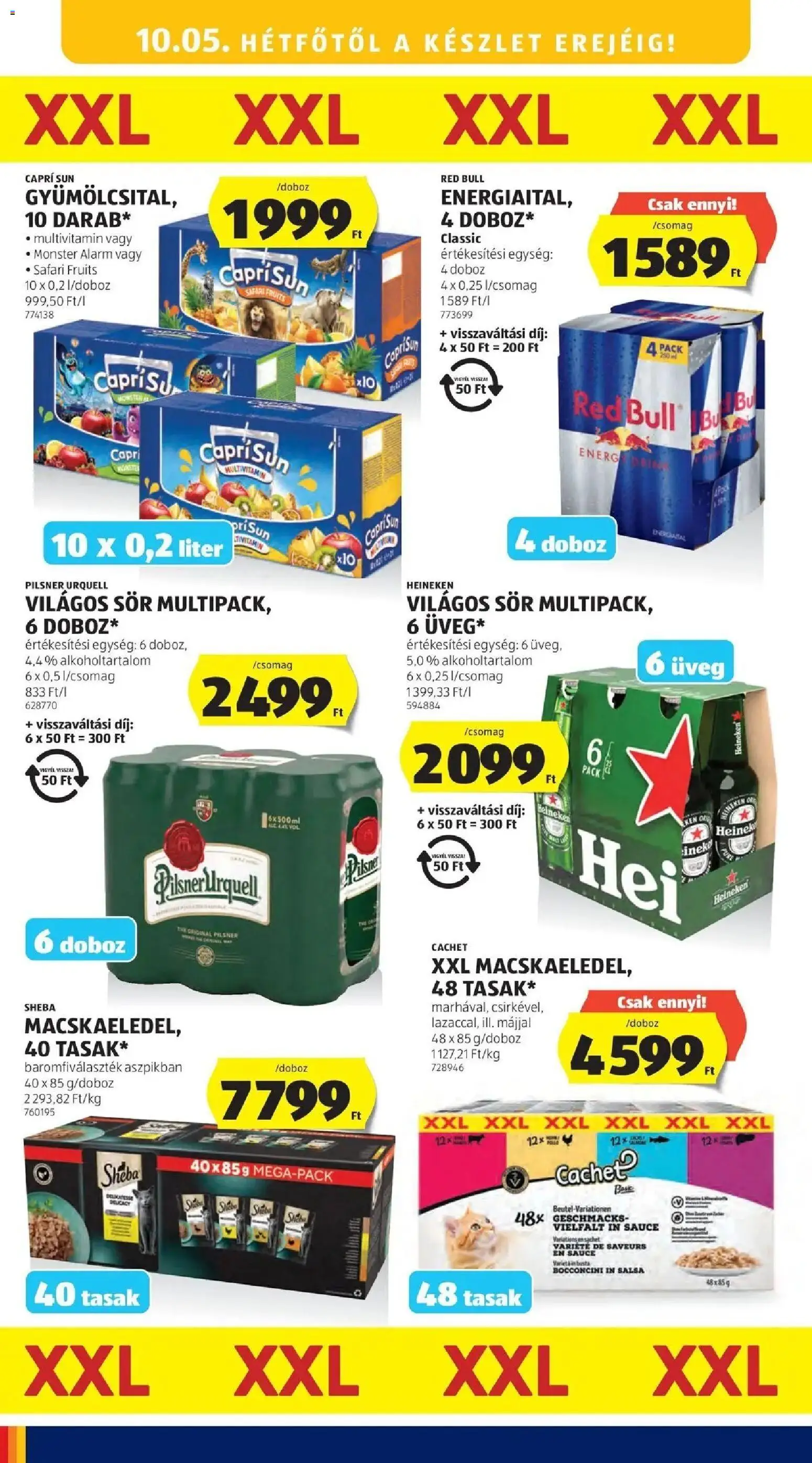 Aldi aktuális akciós újság - 2026.09.26. -tól/töl > akció, lapozható szórólap 🛍️ | Oldal: 22 | Termékek: Capri Sun, Red bull, Világos sör, Sör