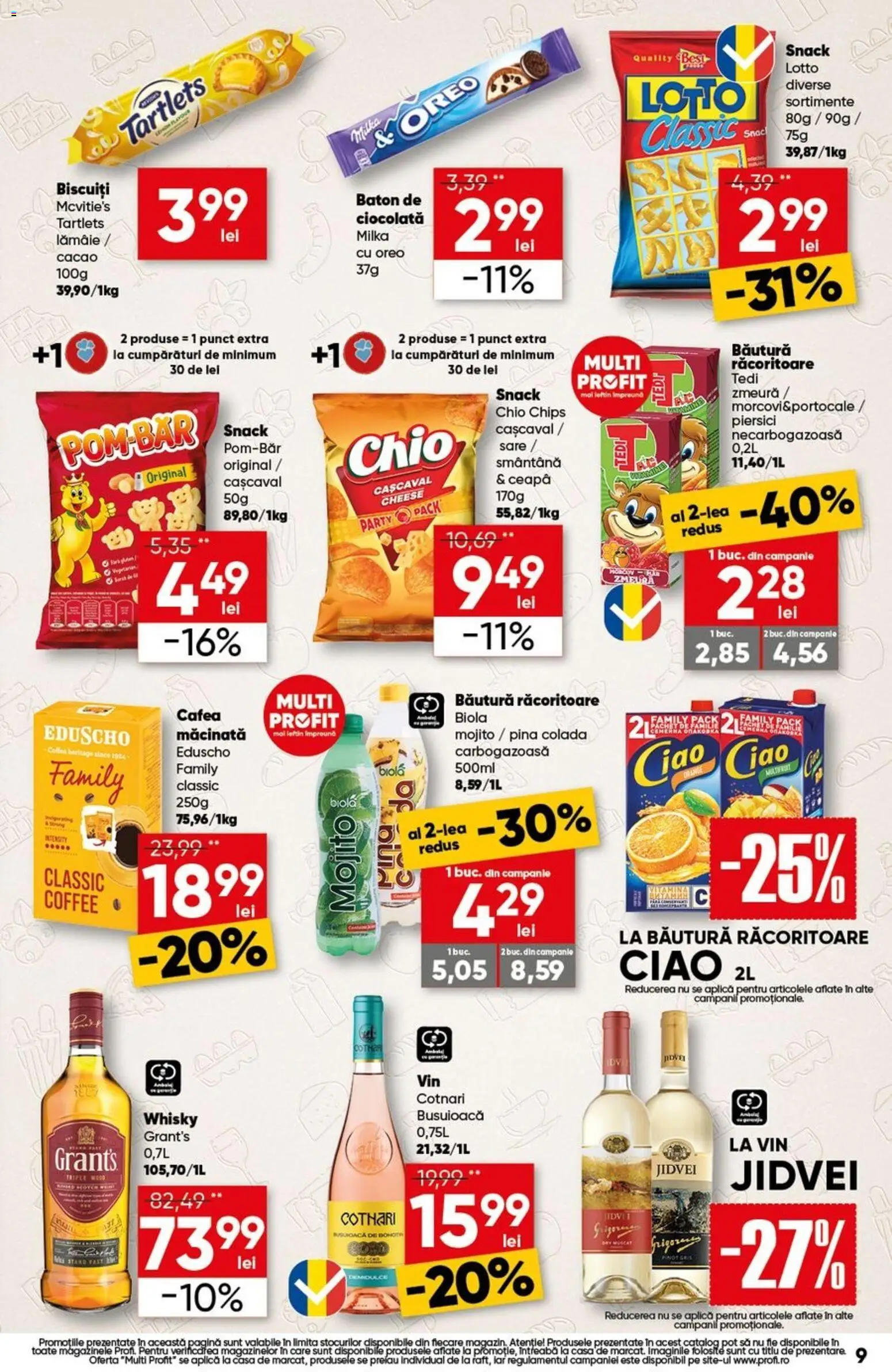 Noul catalog Profi – valabil de la 03.09.2026 | Pagină: 9 | Produse: Zmeură, Bautura racoritoare, Biscuiți, Sare