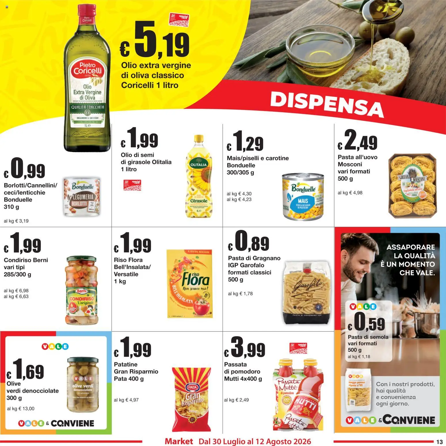 Volantino Sì con Te del 30/07/2026 | Pagina: 13 | Prodotti: Riso, Pomodoro, Pasta, Olio di semi di girasole