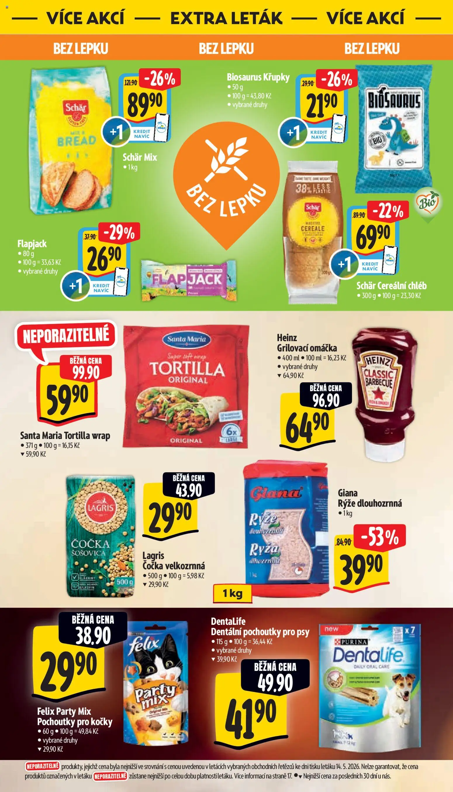 Albert leták - Supermarket od 20.05.2026 | Strana: 40 | Produkty: Čočka, Flapjack, Tortilla, Tortilla wrap