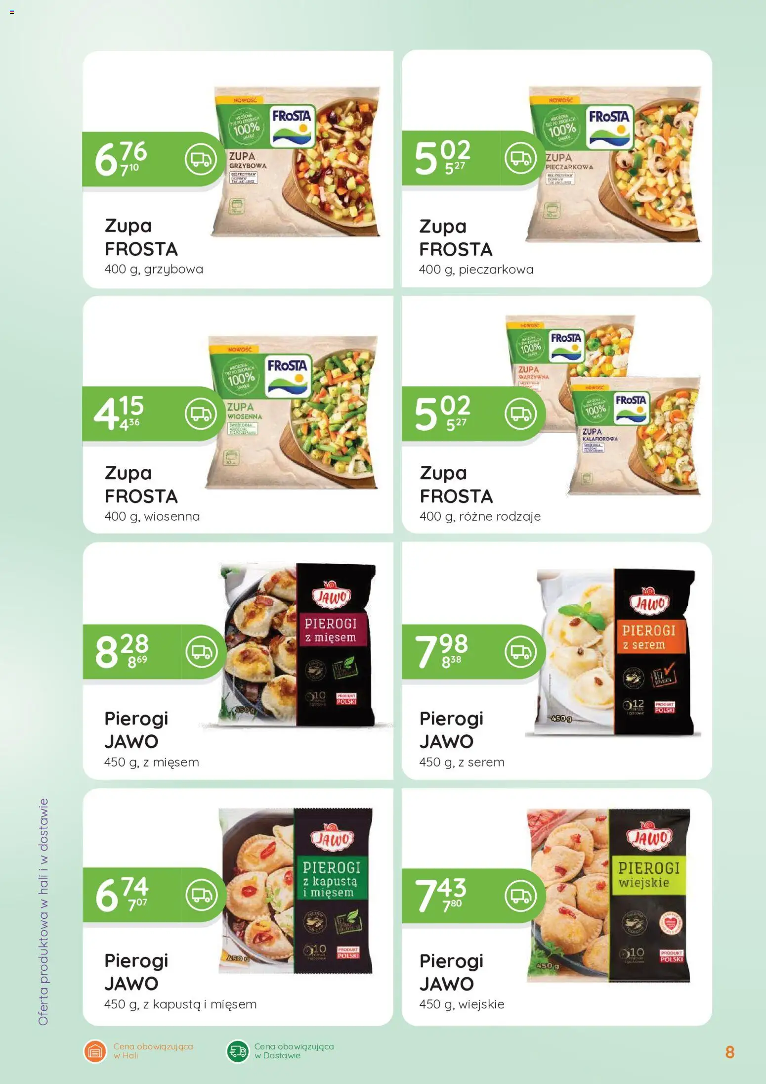 Eurocash gazetka - Oferta Handlowa od 24.08.2026 | Strona: 8 | Produkty: Kapusta, Frosta, Pierogi, Zupa