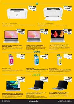 Tehnomanija katalog - pregled Tehnomanija kataloga - važi od 10.07.2026 | Strana: 19 | Proizvode: Štampač, Disk, Laptop
