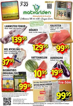 Matvärlden erbjudanden - Förhandsvisning av reklamblad från butik Matvärlden aktuell från 03/08/2026