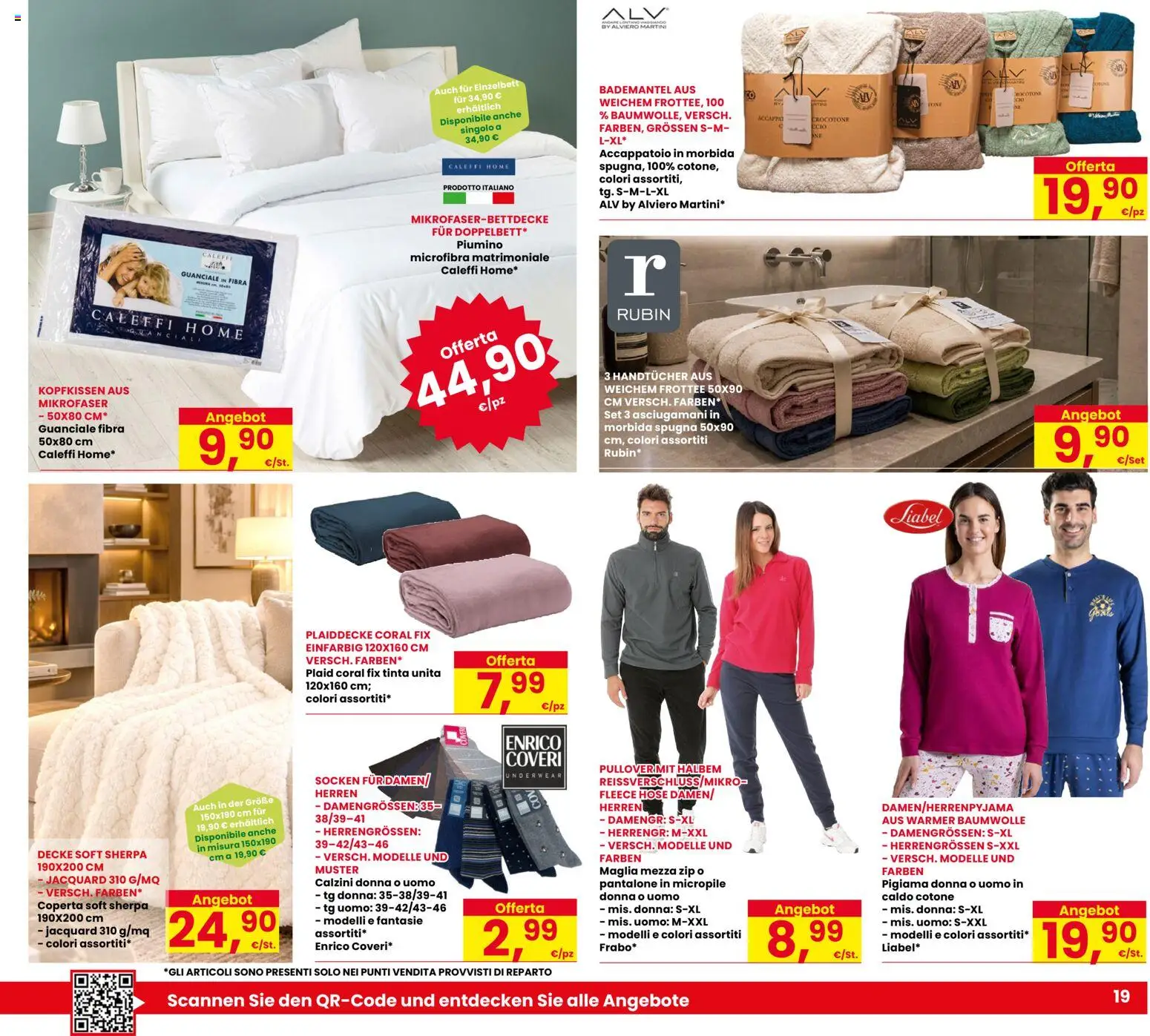 Volantino Eurospar del 15/10/2026 | Pagina: 19 | Prodotti: Spugna, Plaid, Accappatoio, Coperta