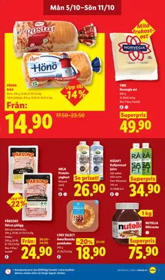 PÅGEN Bröd, Rosta, 450 g, Hönö jollekkaka, 400 g - Förhandsvisning av reklamblad från butik Lidl aktuell från 05/10/2026 | Sida: 6
