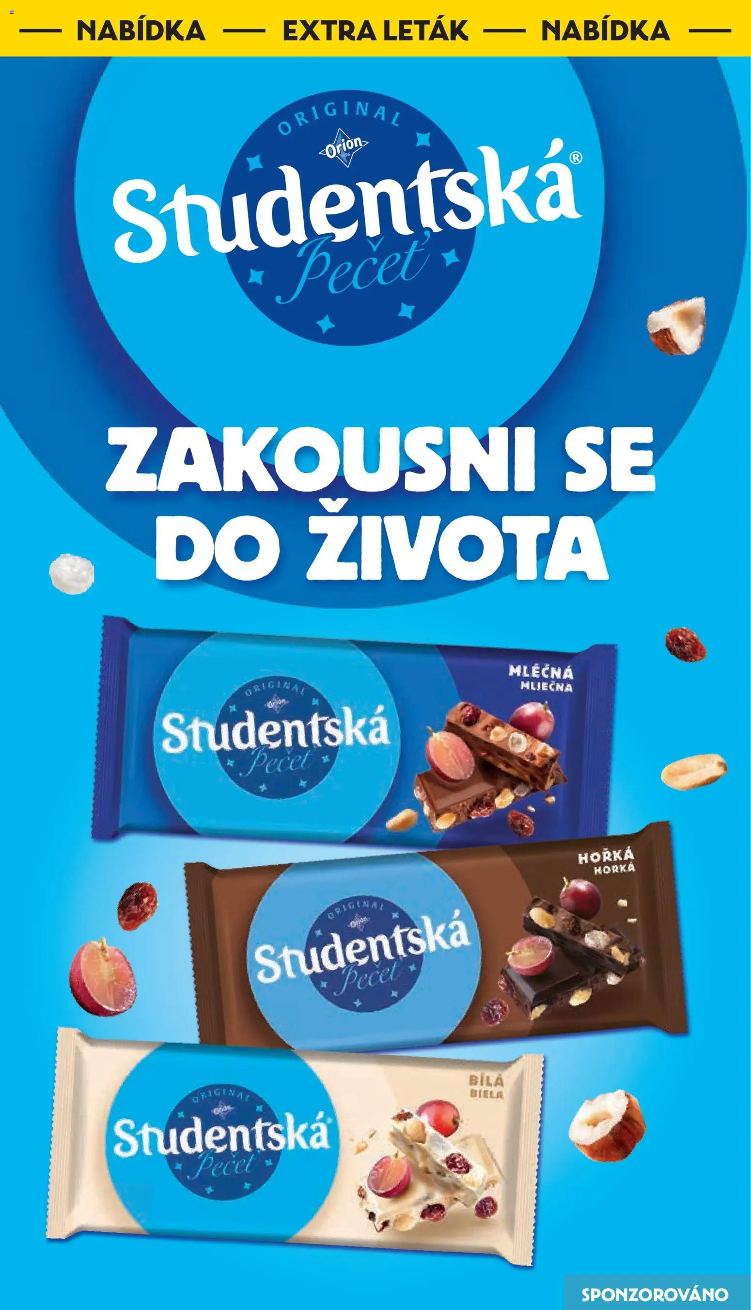 Albert leták - Supermarket od 14.10.2026 | Strana: 15 | Produkty: Čokoláda, Ořechy, Studentská pečeť, Orion Studentská pečeť