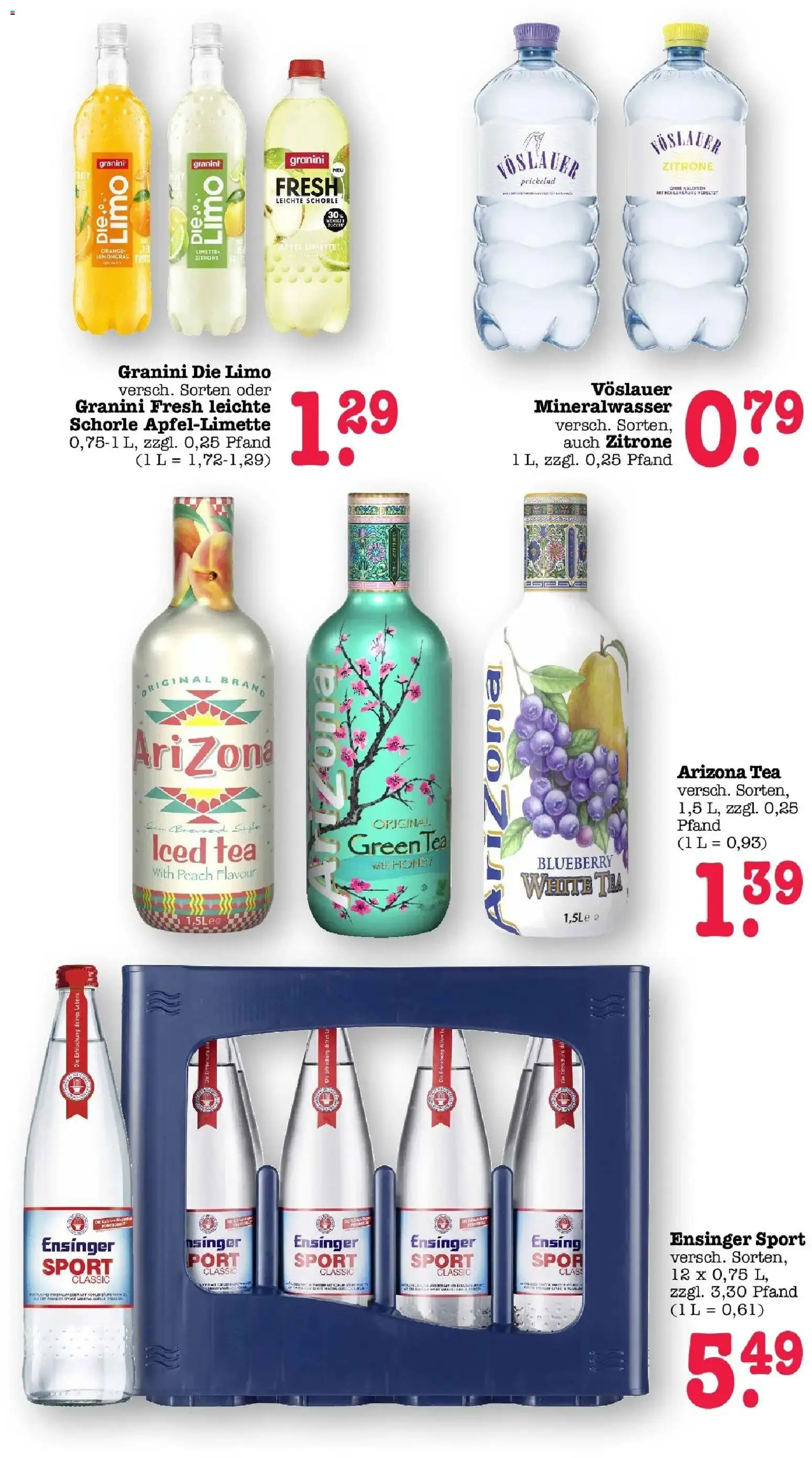E center Prospekt Karlsruhe (ab 10.08.2026) zum Blättern | Seite: 46 | Produkte: Mineralwasser, Zitrone, Granini, Granini die limo