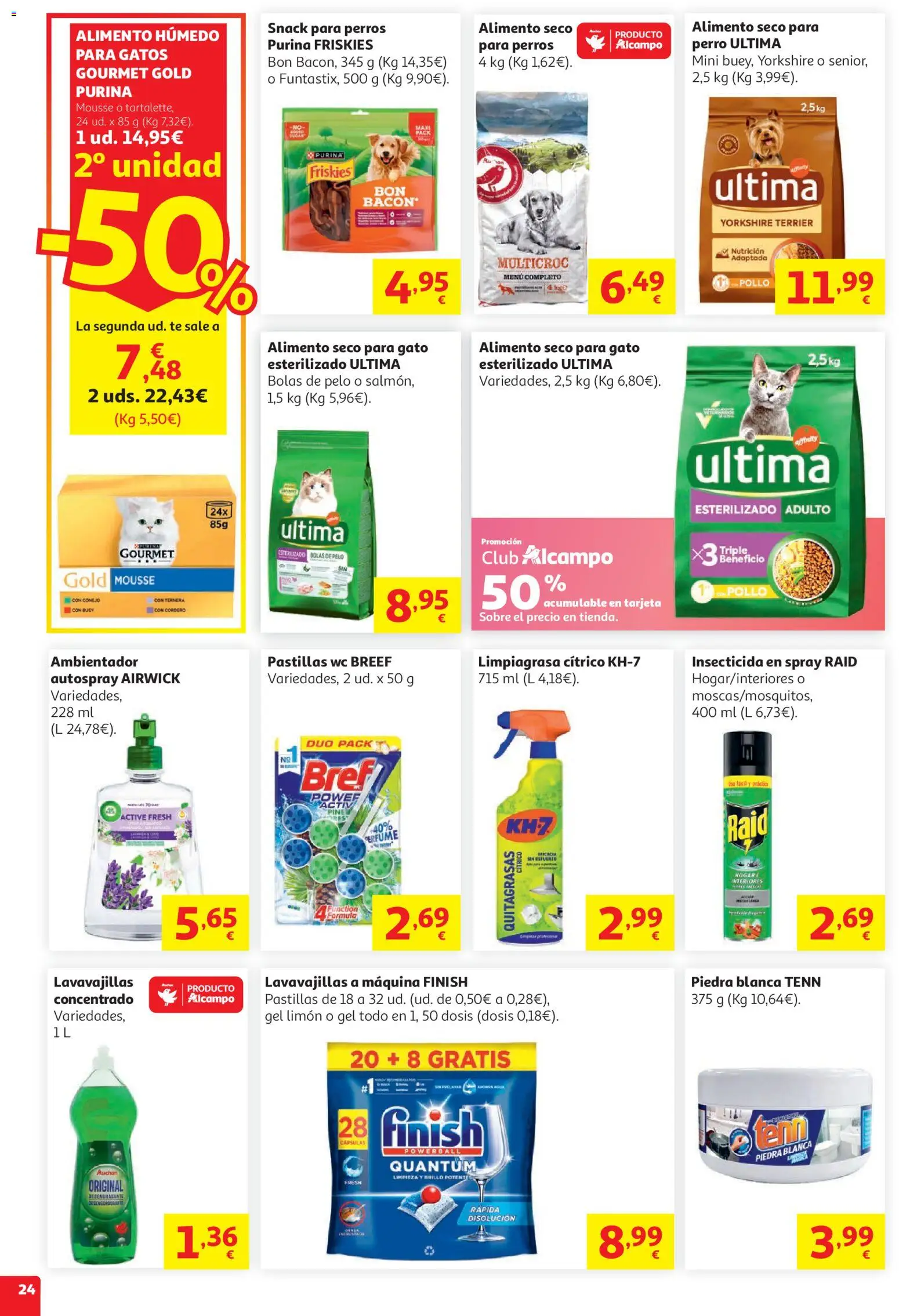 Alcampo HG Nacional │ válido desde el 05.05.2026 | Página: 24 | Productos: Mousse, Té, Lavavajillas, Φίλτρο καφέ
