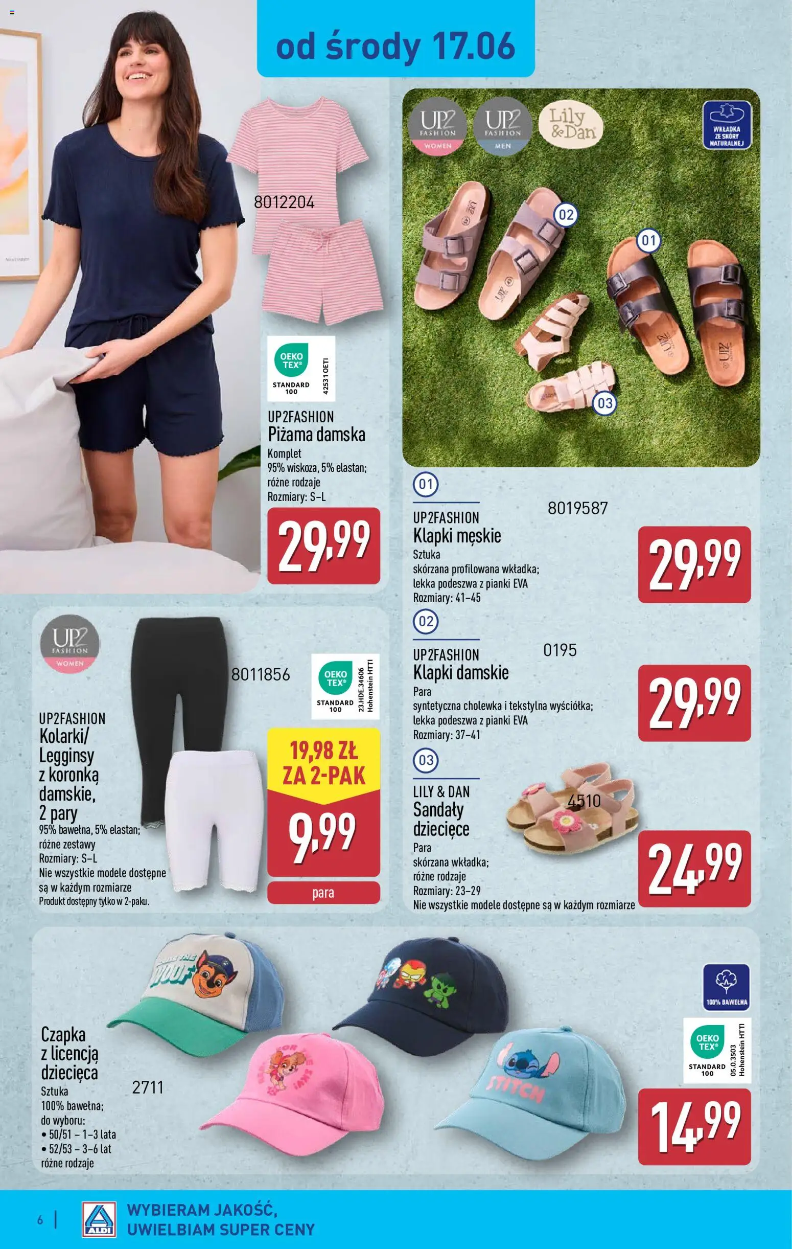 Aldi Polsko leták - Ostatnie sztuki w wybranych sklepach od 17.06.2026 | Strana: 6 | Produkty: Sandály, Stitch